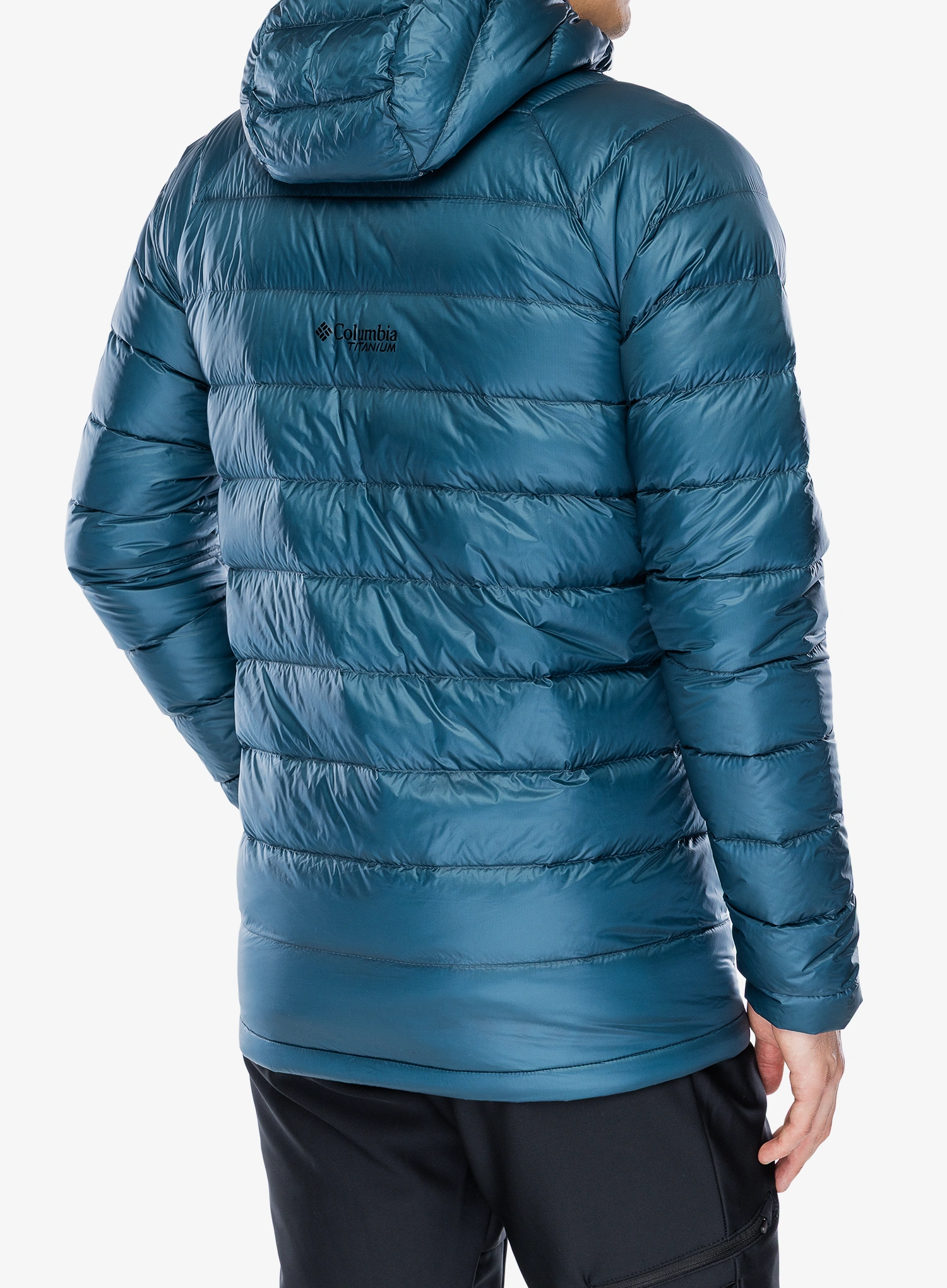 Pūkinė striukė Columbia Arctic Crest Down Hooded Jacket - everblue