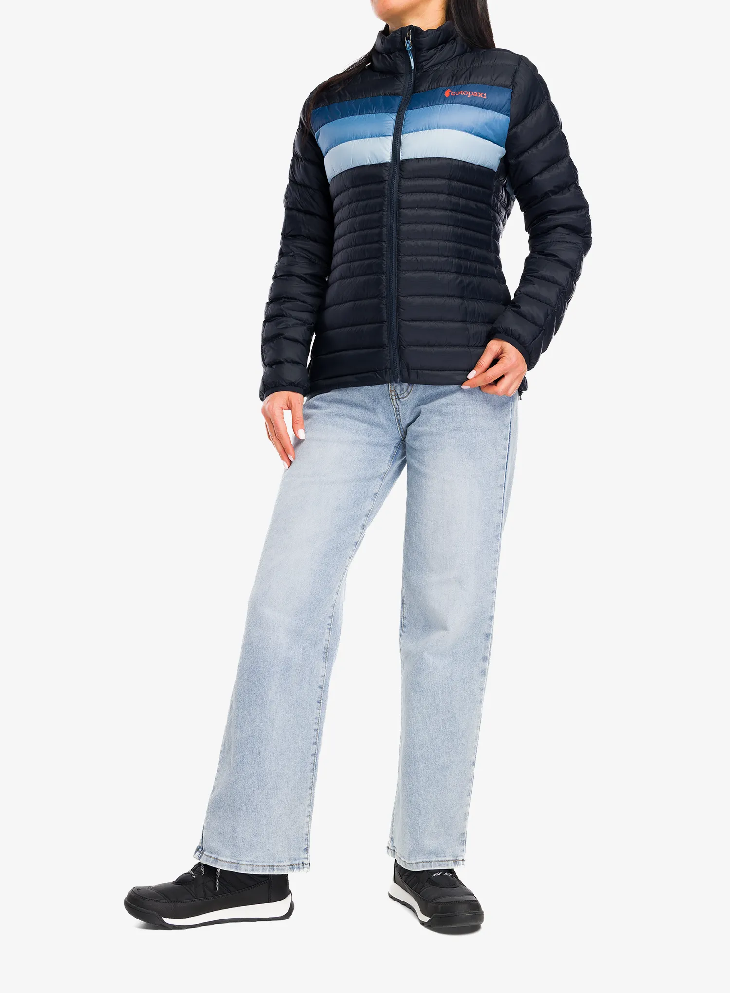 Pūkinė striukė moterims Cotopaxi Fuego Down Jacket - carbon stripes