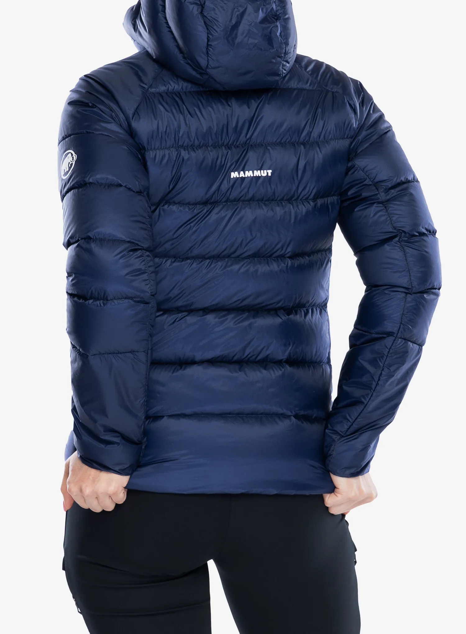 Pūkinė striukė moterims Mammut Taiss IN Hooded Jacket - marine/blk