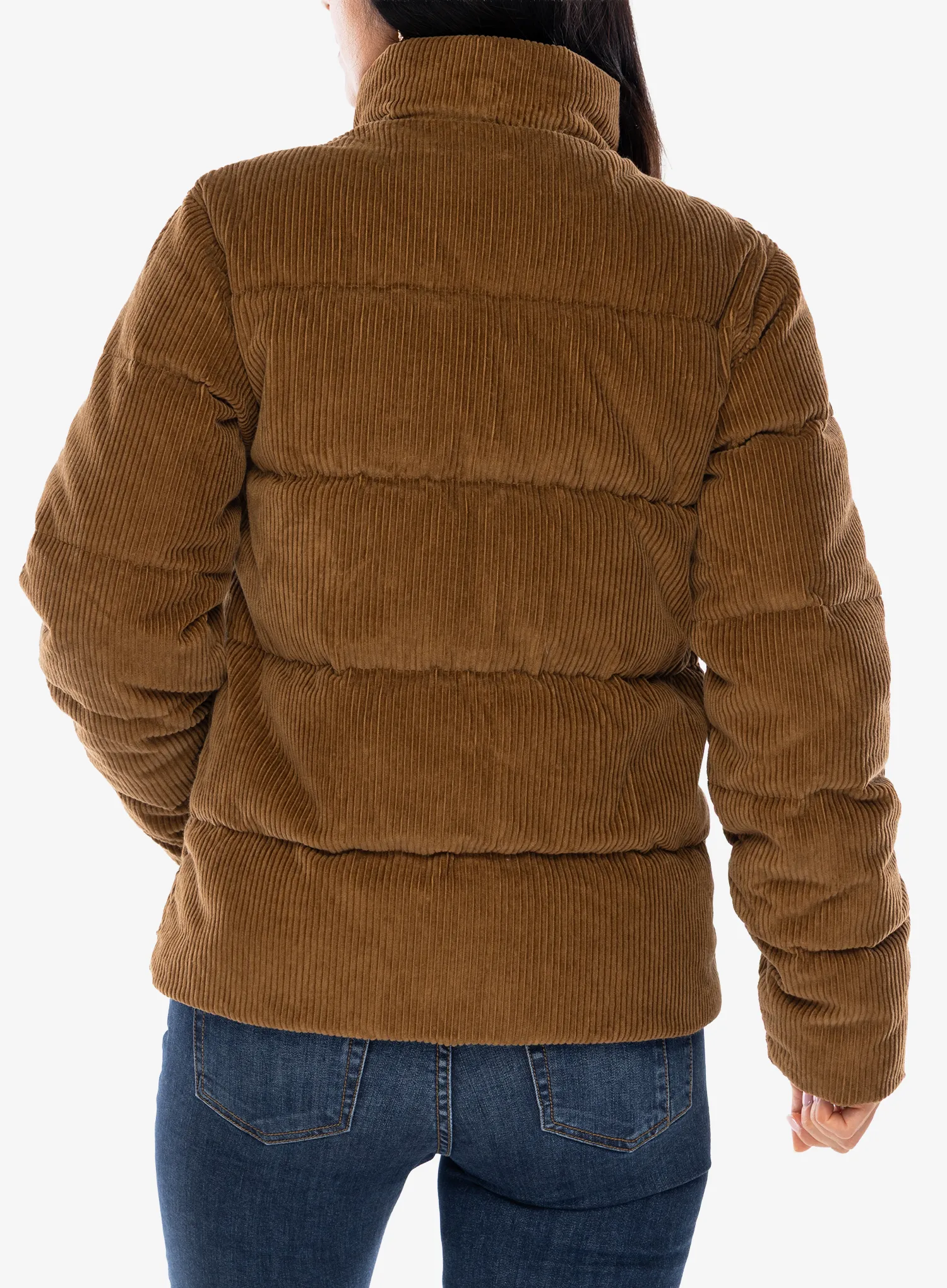 Pūkinė striukė moterims Patagonia Cord Fjord Jacket - deer brown