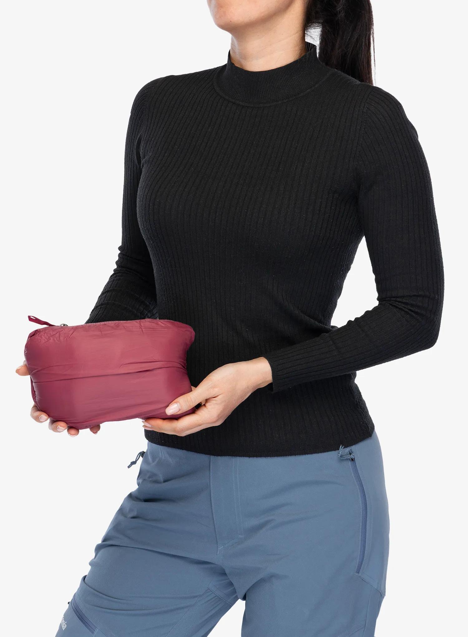 Pūkinė striukė moterims Patagonia Down Sweater Hoody - marion red
