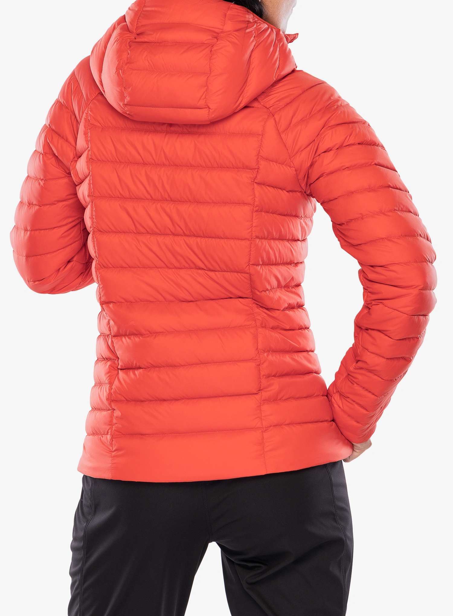 Pūkinė striukė moterims Patagonia Down Sweater Hoody - sizzle red