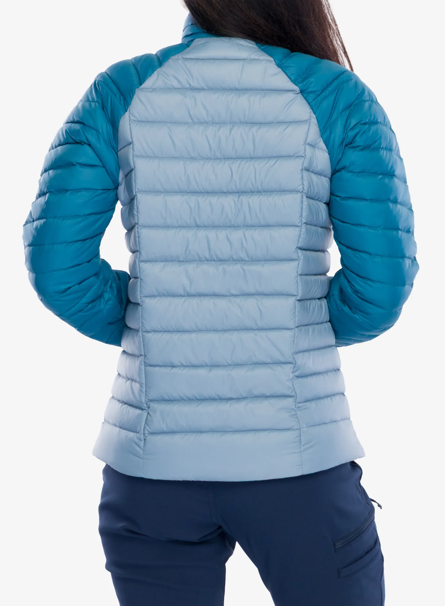 Pūkinė striukė moterims Patagonia Down Sweater - light plume grey