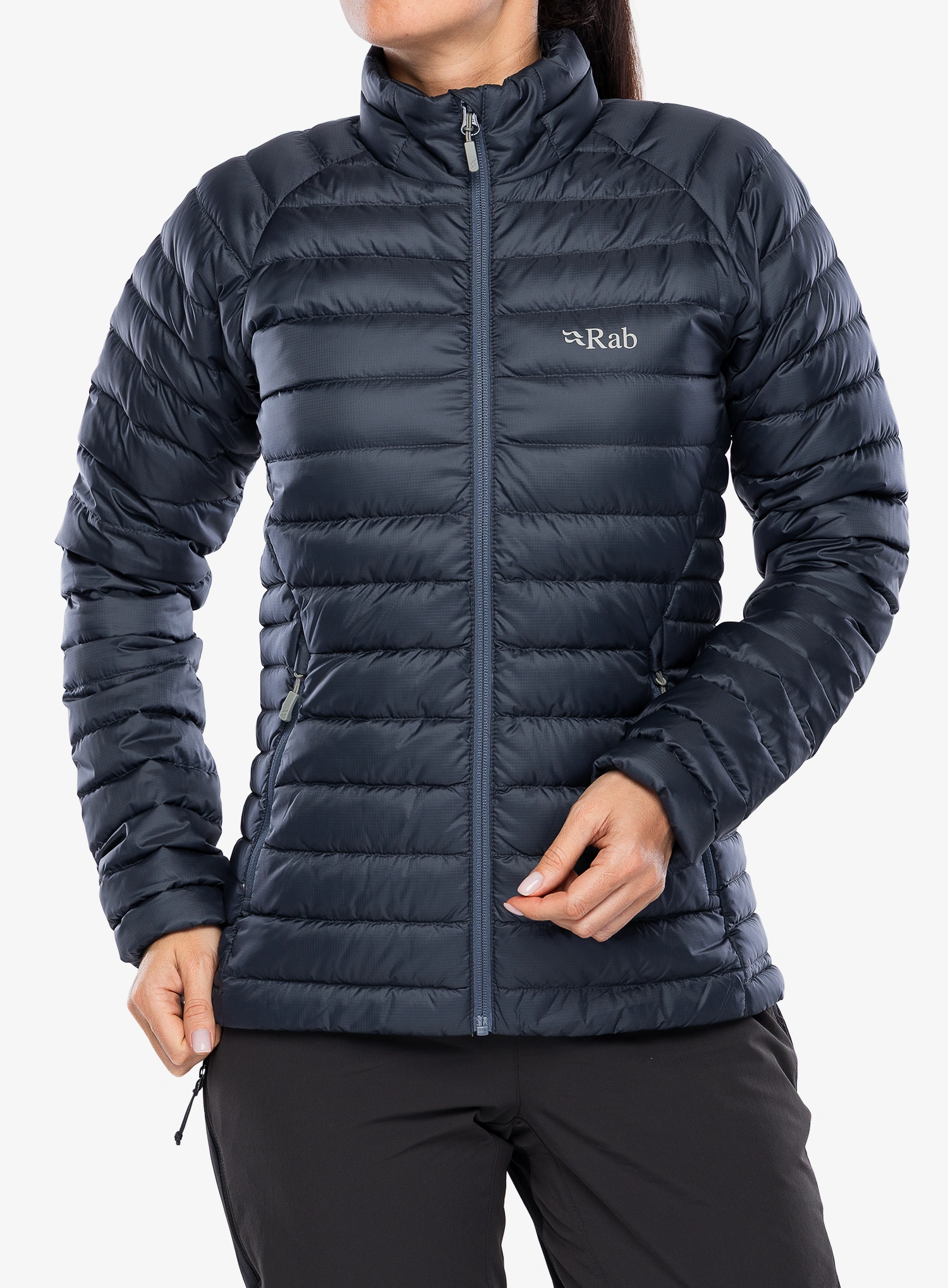 Pūkinė striukė moterims Rab Microlight Jacket - steel
