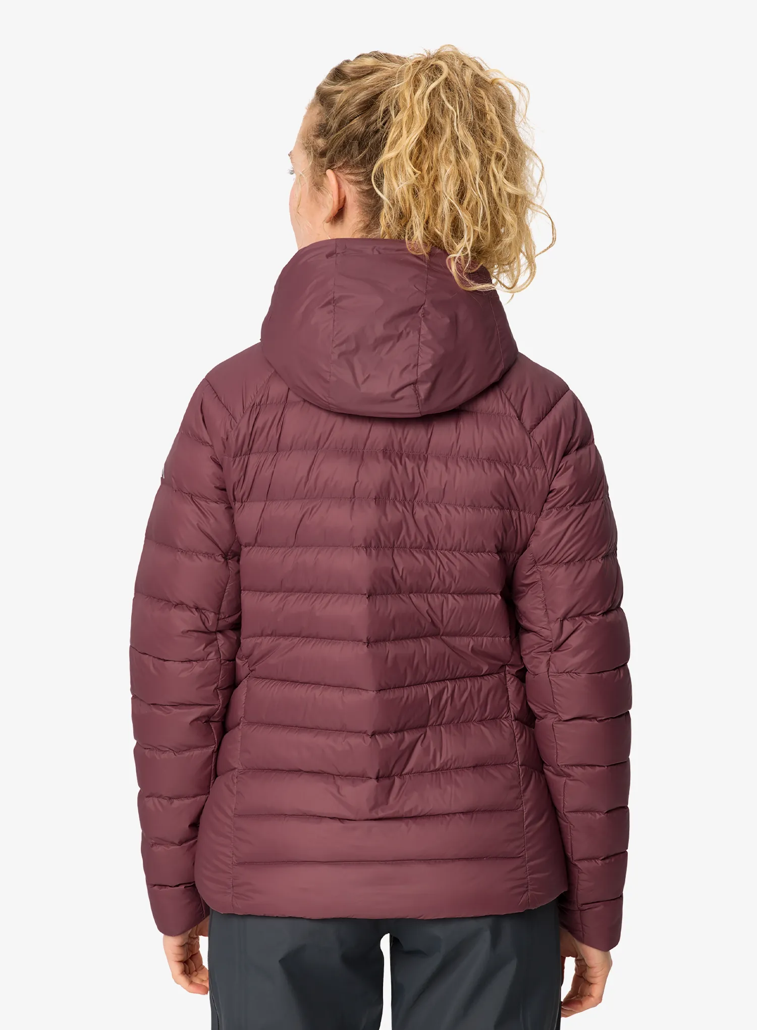 Pūkinė striukė moterims Vaude Monviso Down Hooded Jacket - ruby dusk