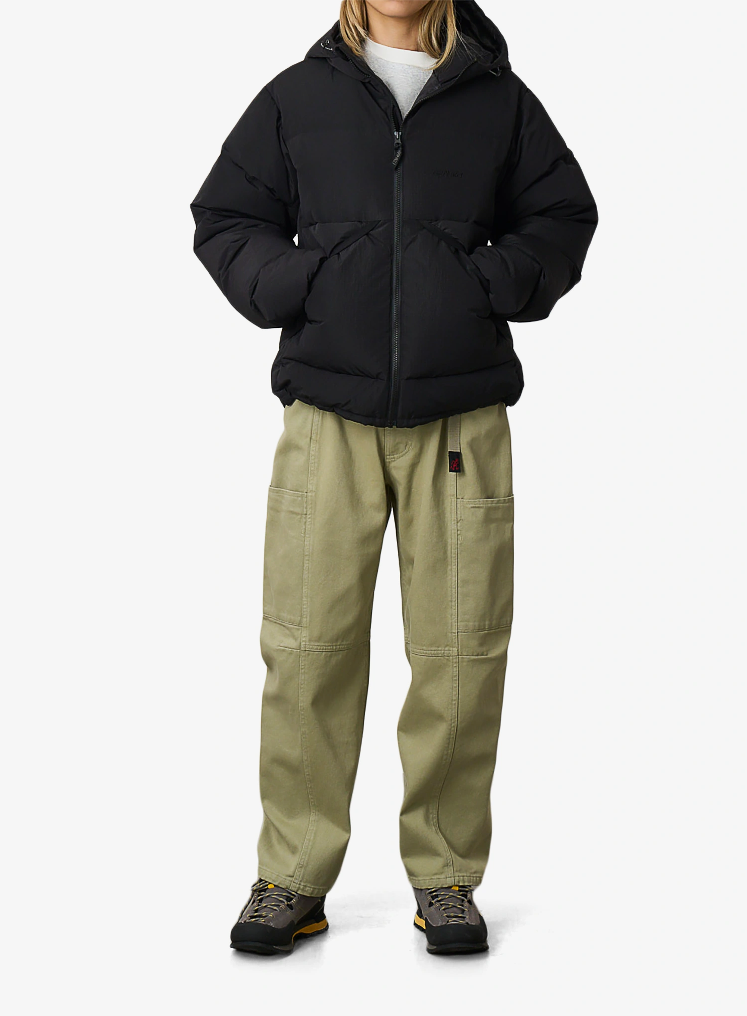 Pūkinė striukė Gramicci Down Puffer Hooded Jacket - black