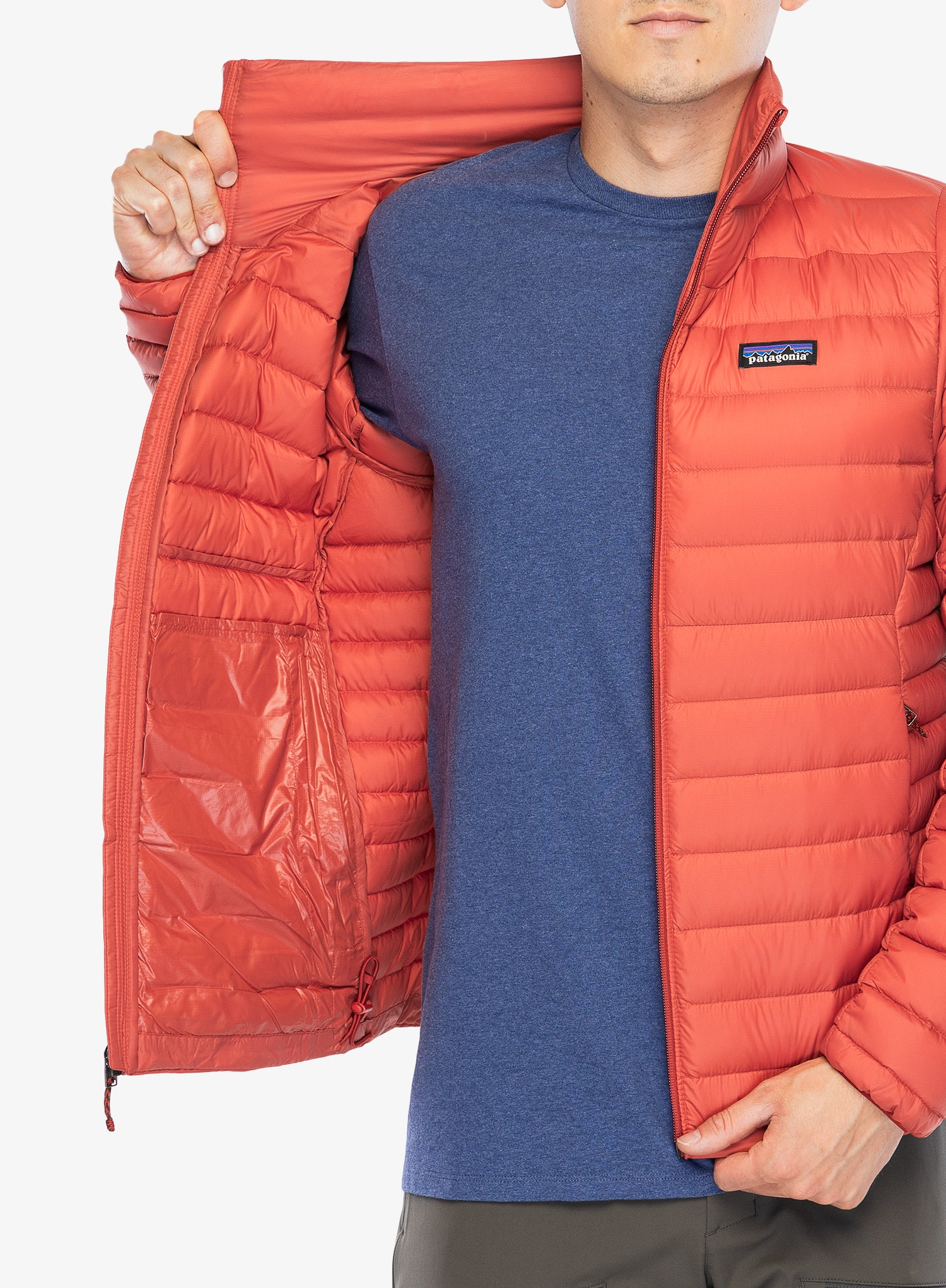 Pūkinė striukė Patagonia Down Sweater - amanita red