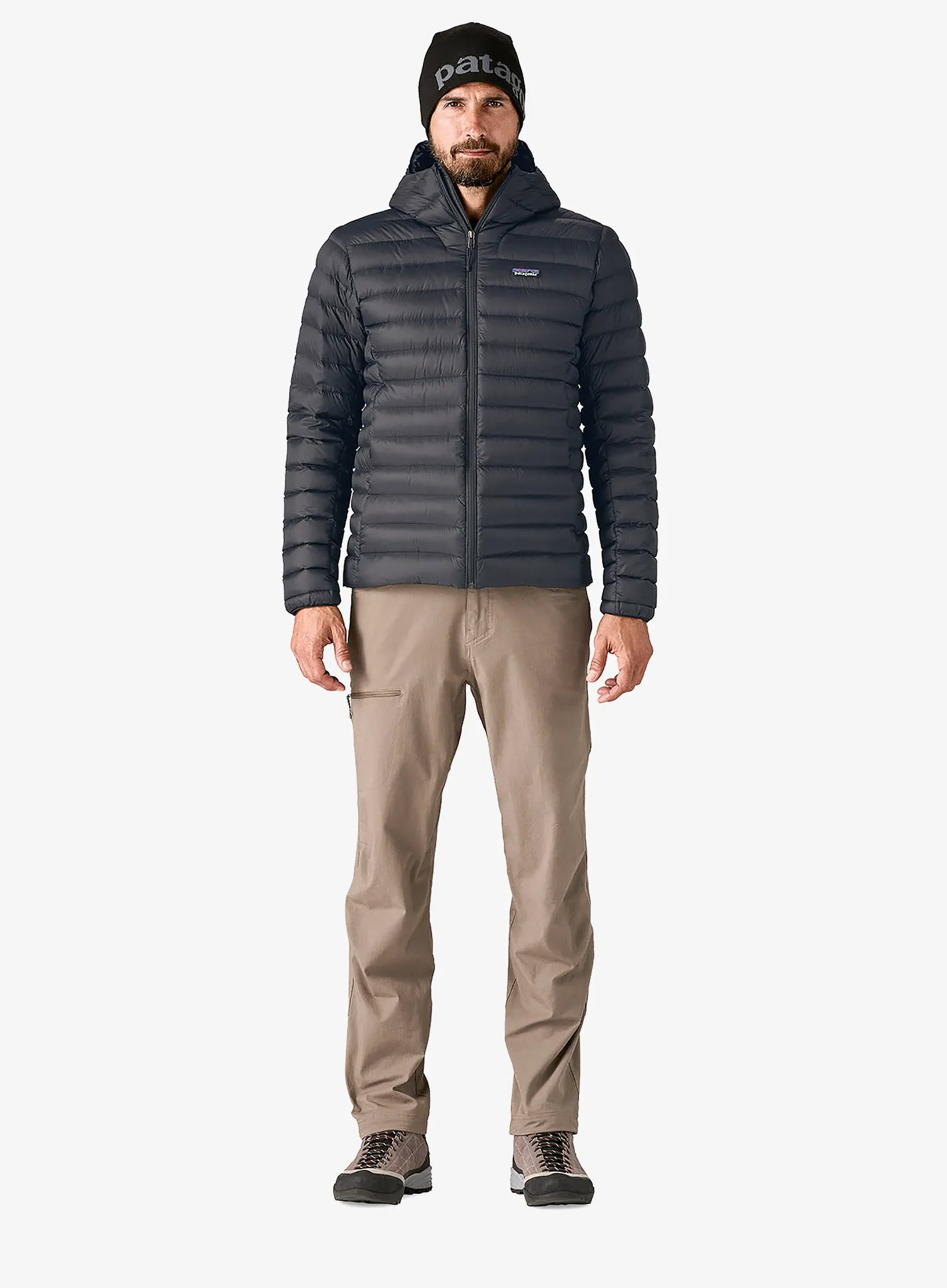 Pūkinė striukė Patagonia Down Sweater Hoody - black