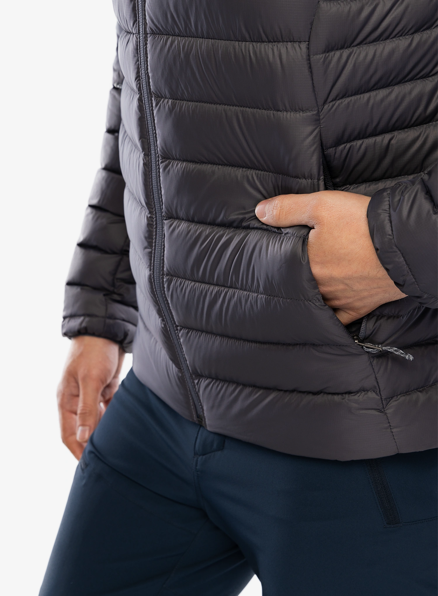 Pūkinė striukė Patagonia Down Sweater Hoody - forge grey