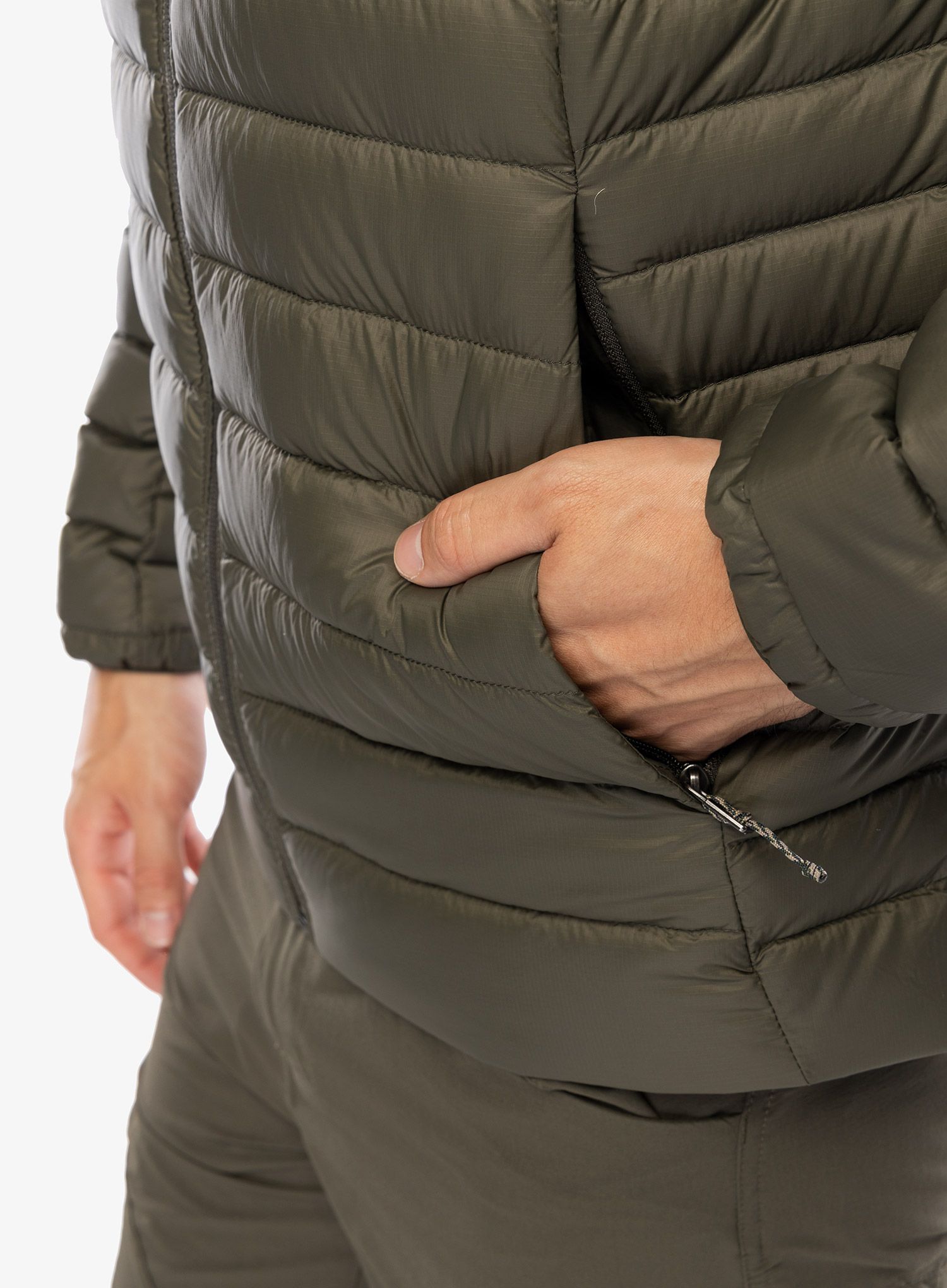 Pūkinė striukė Patagonia Down Sweater Hoody - pine needle green