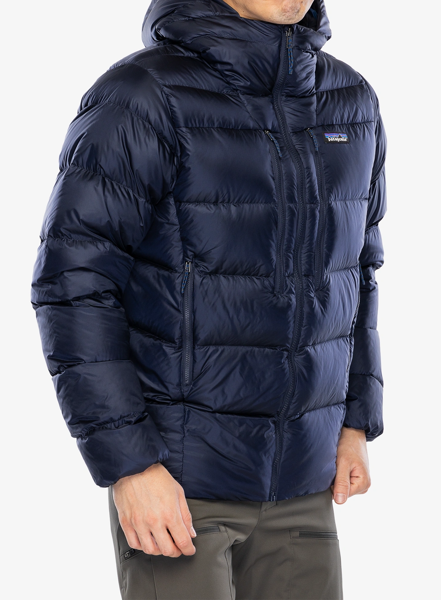 Pūkinė striukė Patagonia Fitz Roy Down Hoody - sunken blue