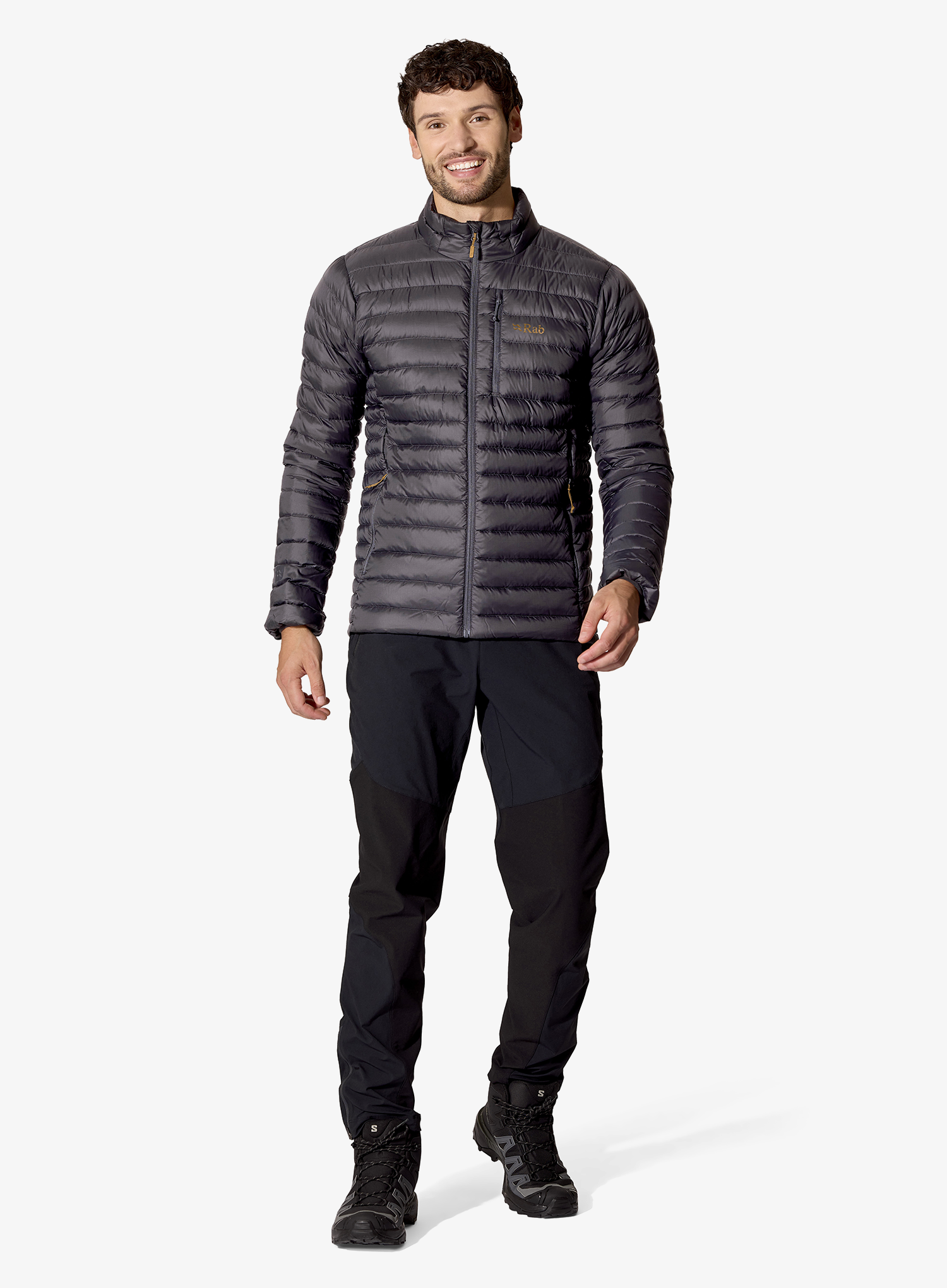 Pūkinė striukė Rab Microlight Jacket - anthracite