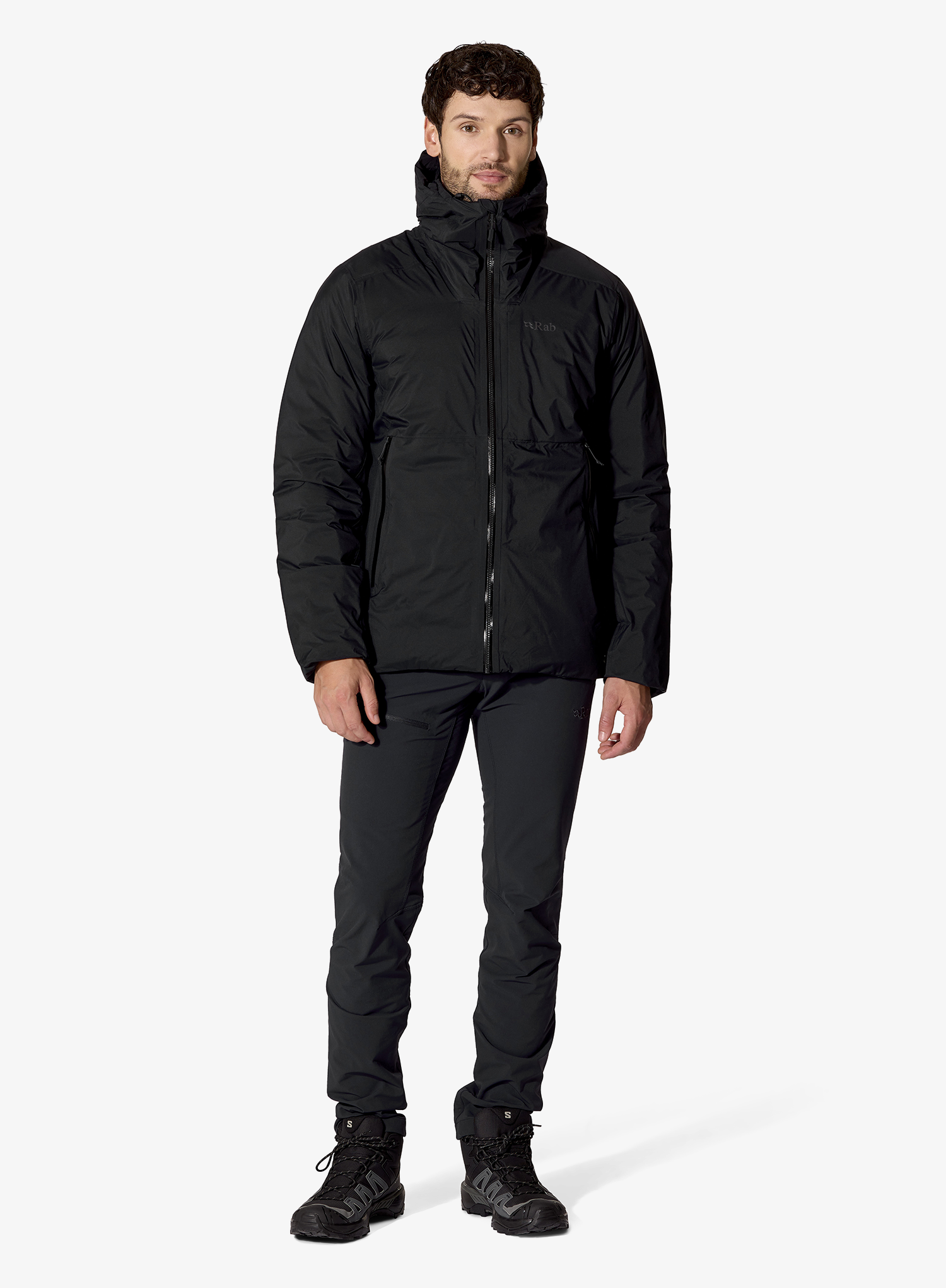 Pūkinė striukė Rab Microlight Shield Jacket - black/black