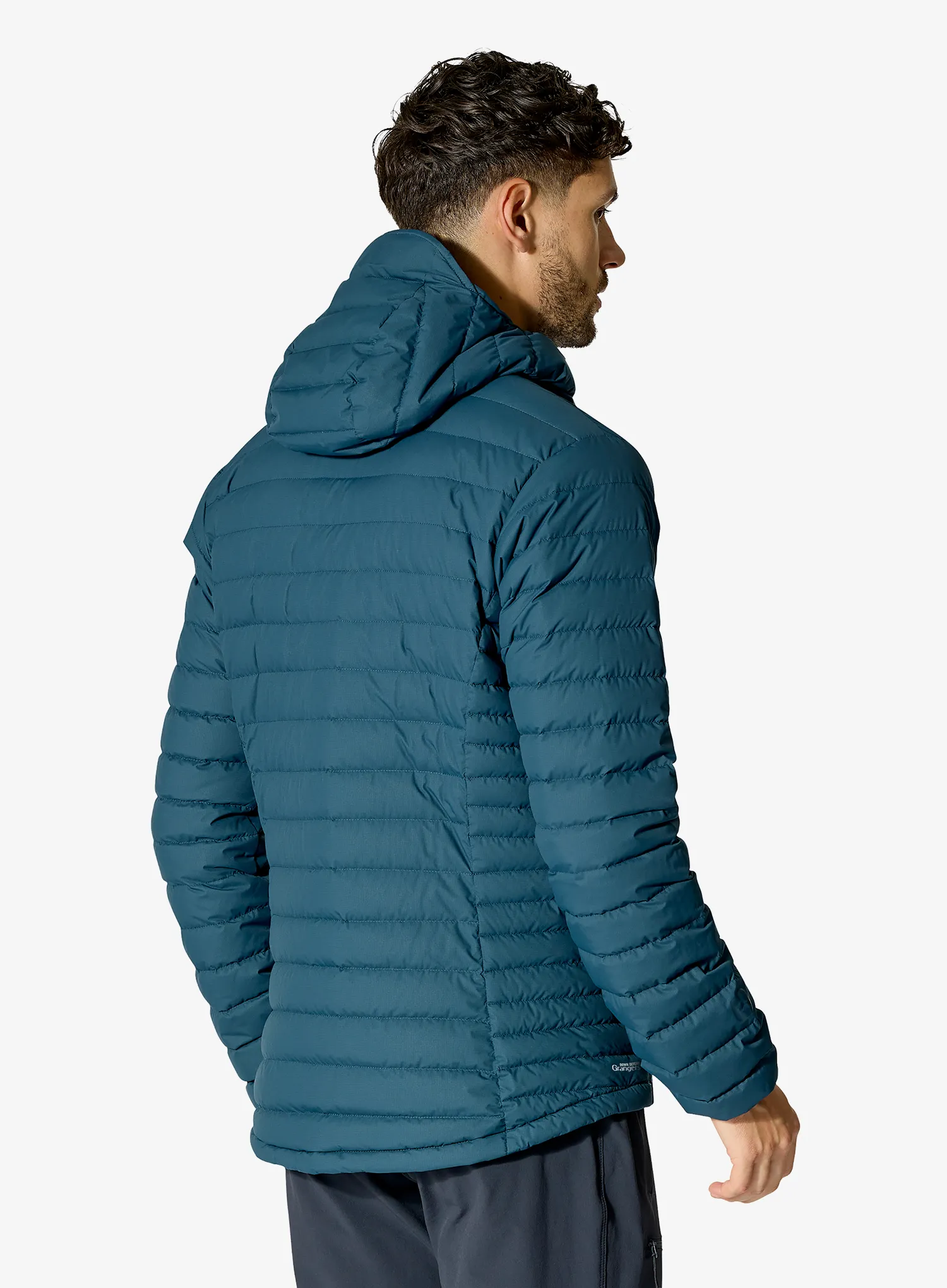 Pūkinė striukė Rab Microlight Windstopper Hoody - blue tempest
