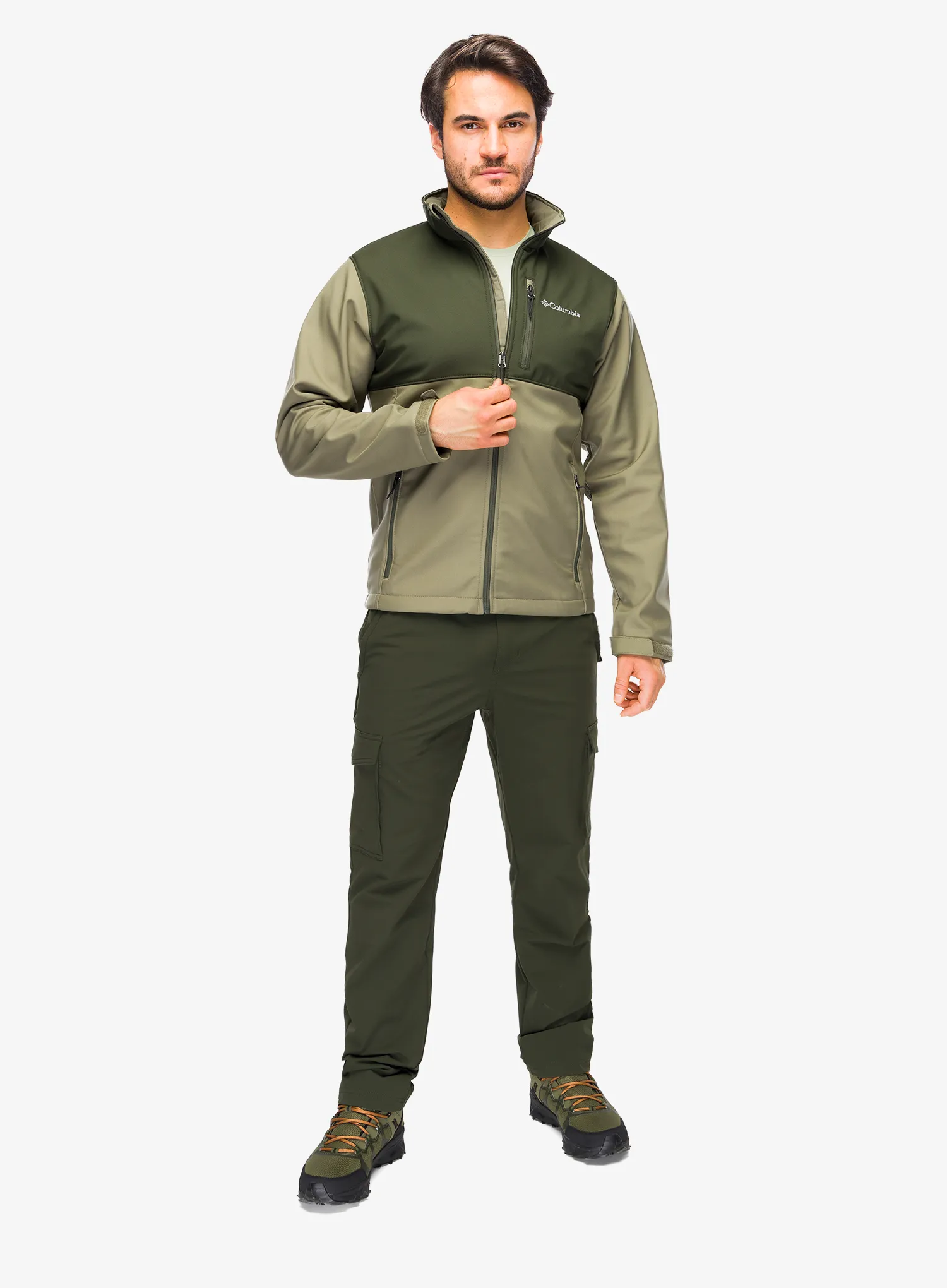 Softshell striukė Columbia Ascender Softshell Jacket - stone green/greenscape
