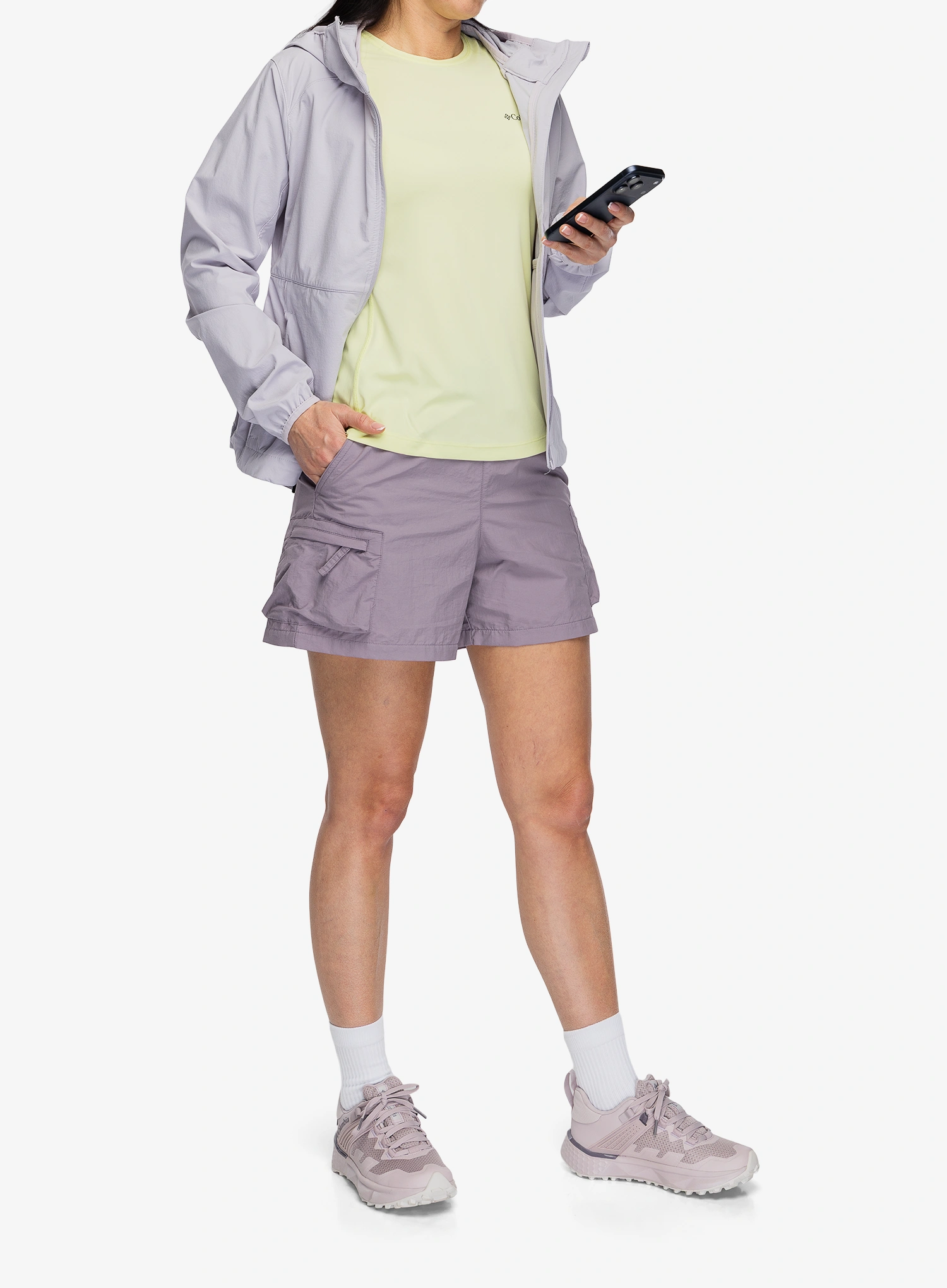 Moteriška softshell striukė Columbia Heather Canyon II Hooded Softshell - lavender pearl