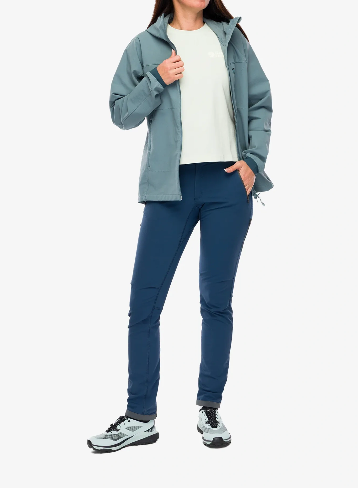 Moteriška softshell striukė Fjallraven Bergtagen Stretch Jacket - nimbus blue