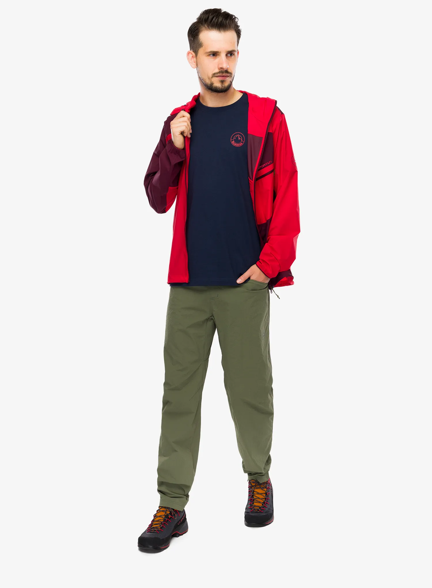 Softshell striukė La Sportiva Freeway Wind Jacket - mountain red/redwood