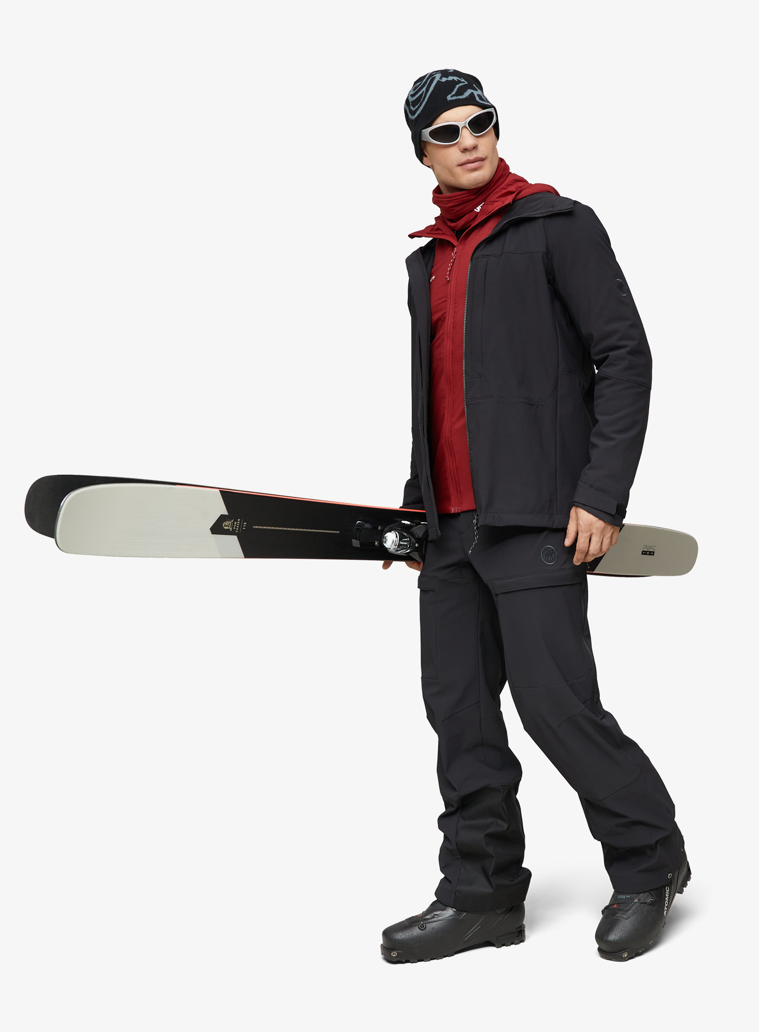 Softshell striukė Mammut Skintrack SO Hooded Jacket - black