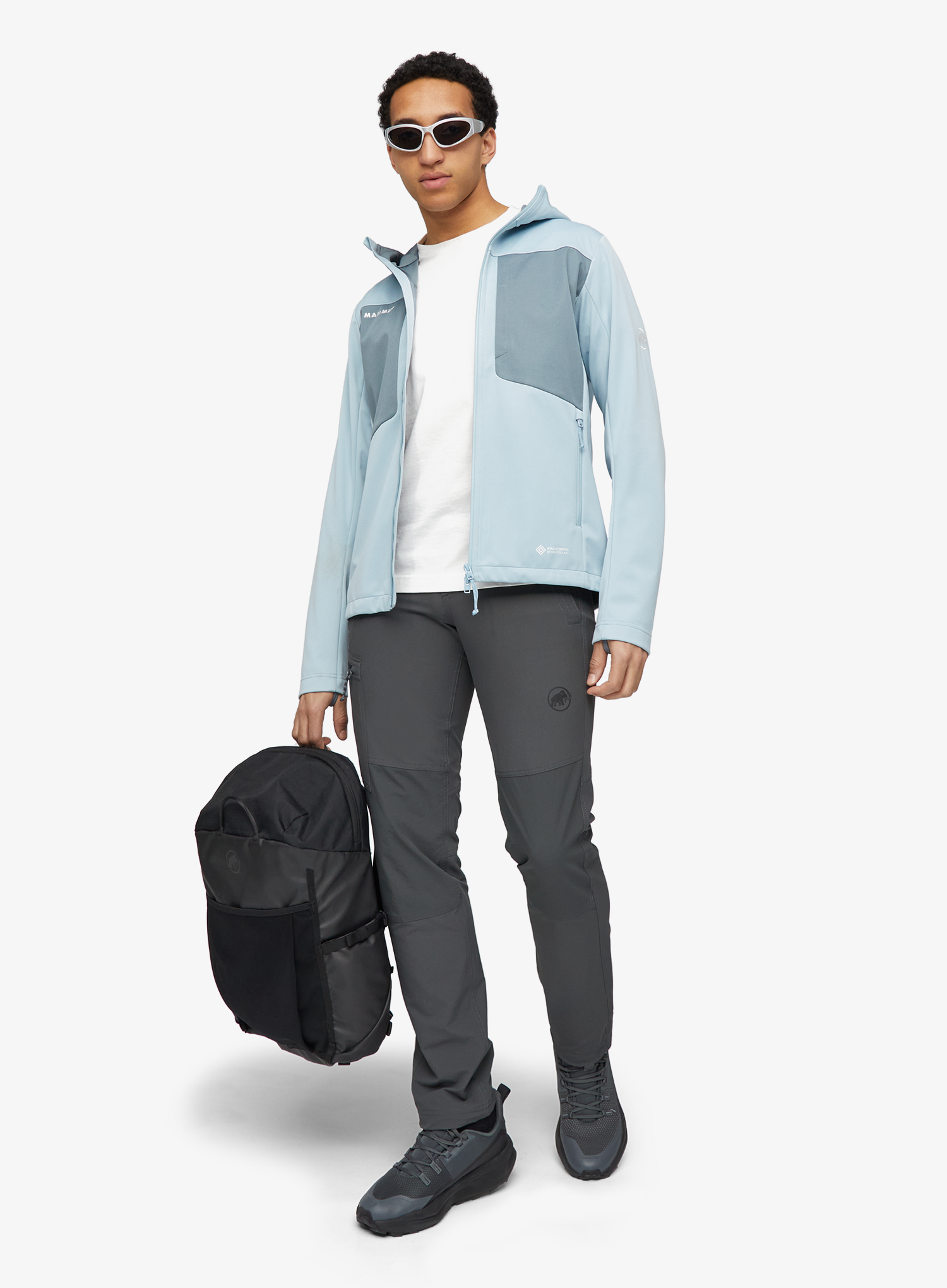 Softshell striukė Mammut Ultimate VIII SO Hooded Jacket - nebla/strata