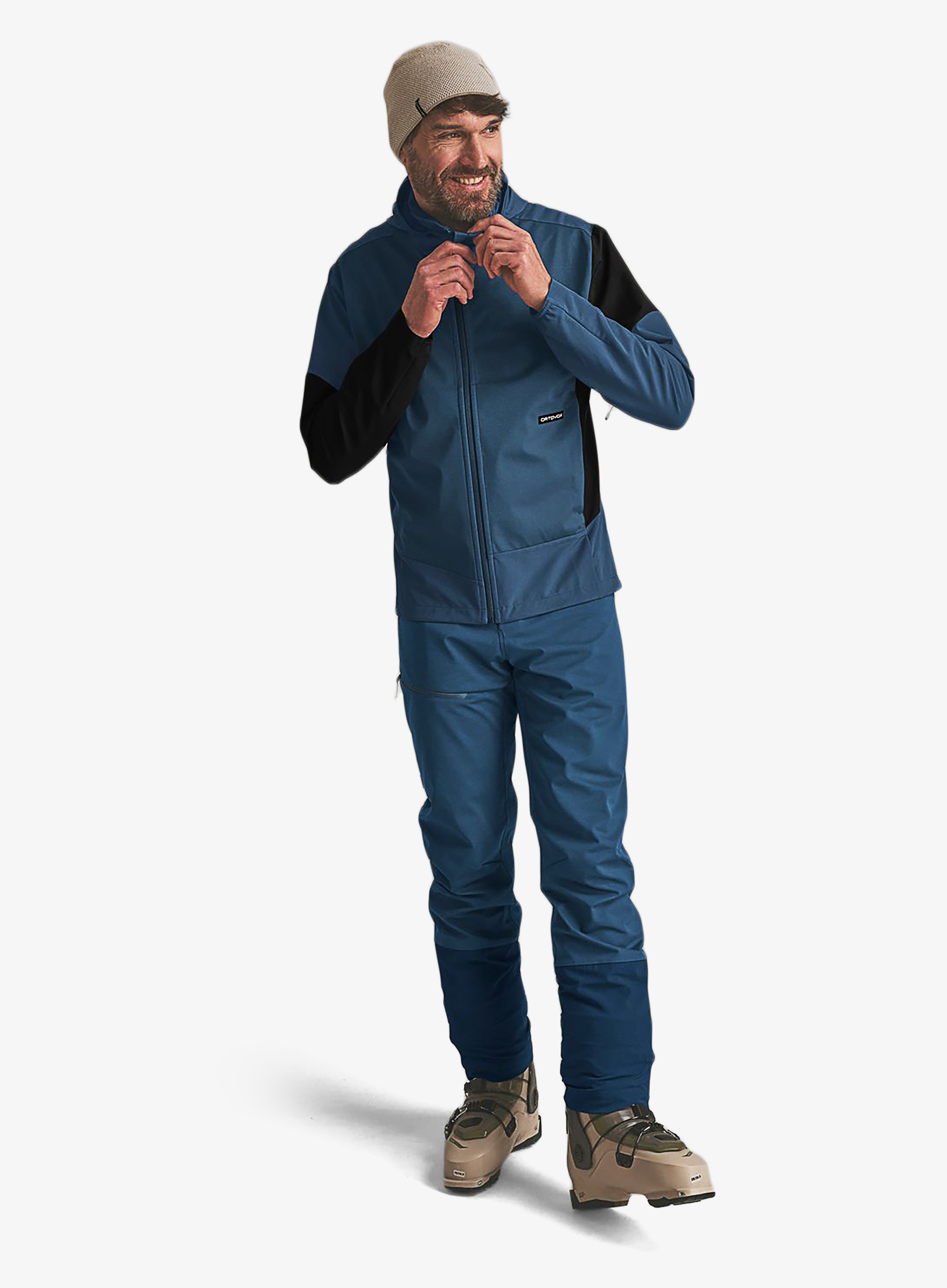 Softshell striukė Ortovox Ortler Softshell Plus Jacket - blue nunatak