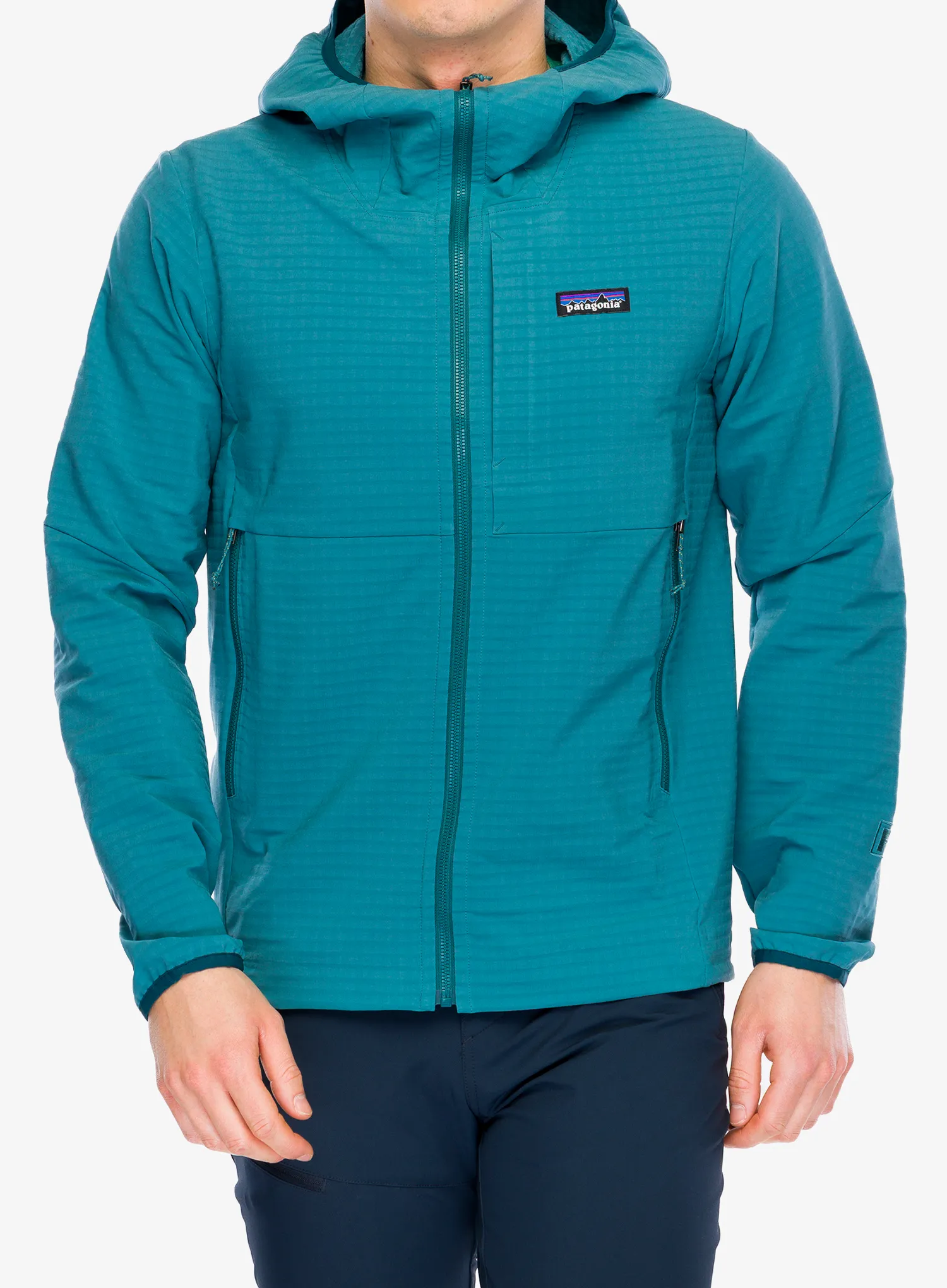 Softshell striukė Patagonia R1 TechFace Hoody - wetland blue