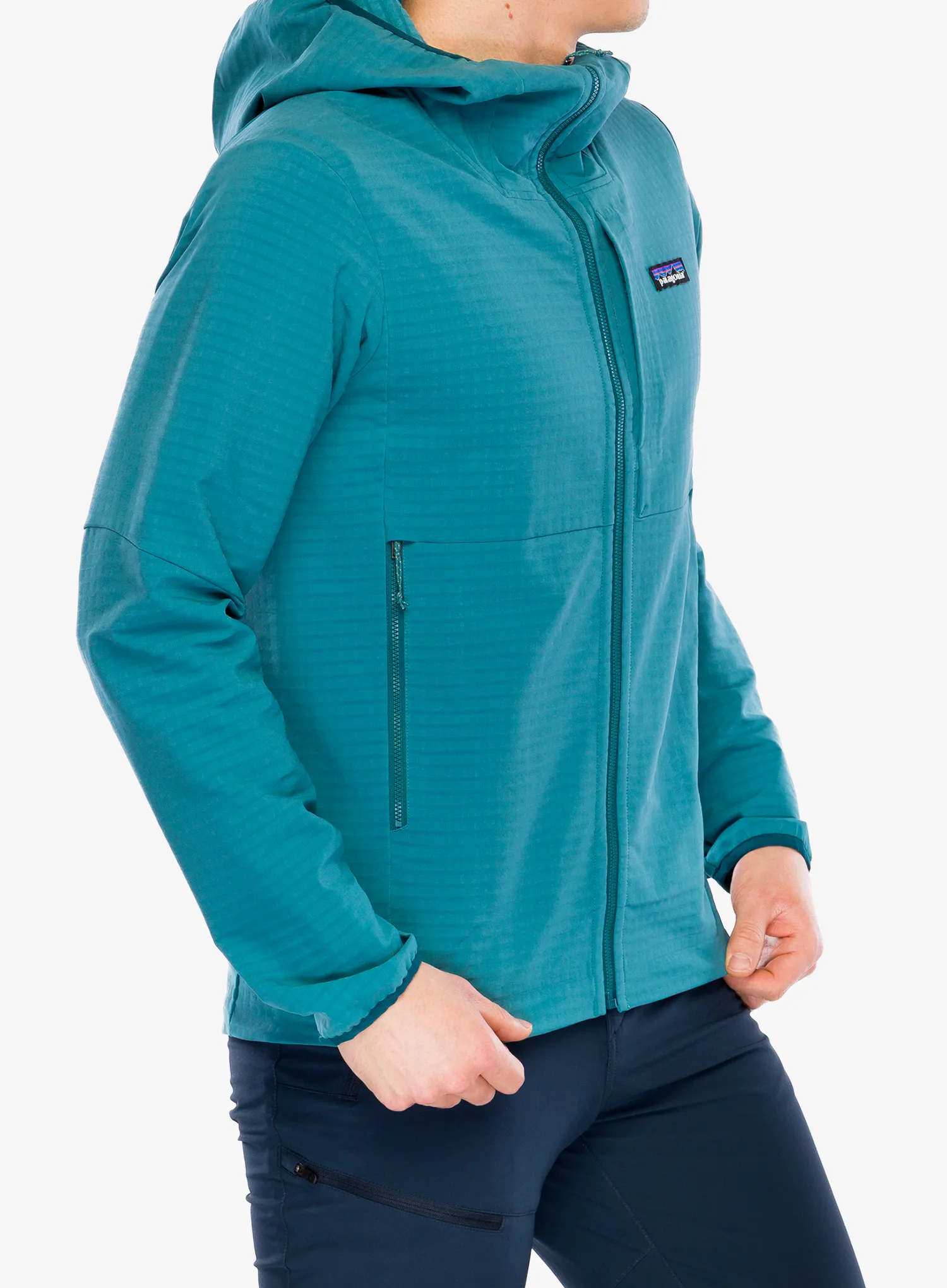 Softshell striukė Patagonia R1 TechFace Hoody - wetland blue