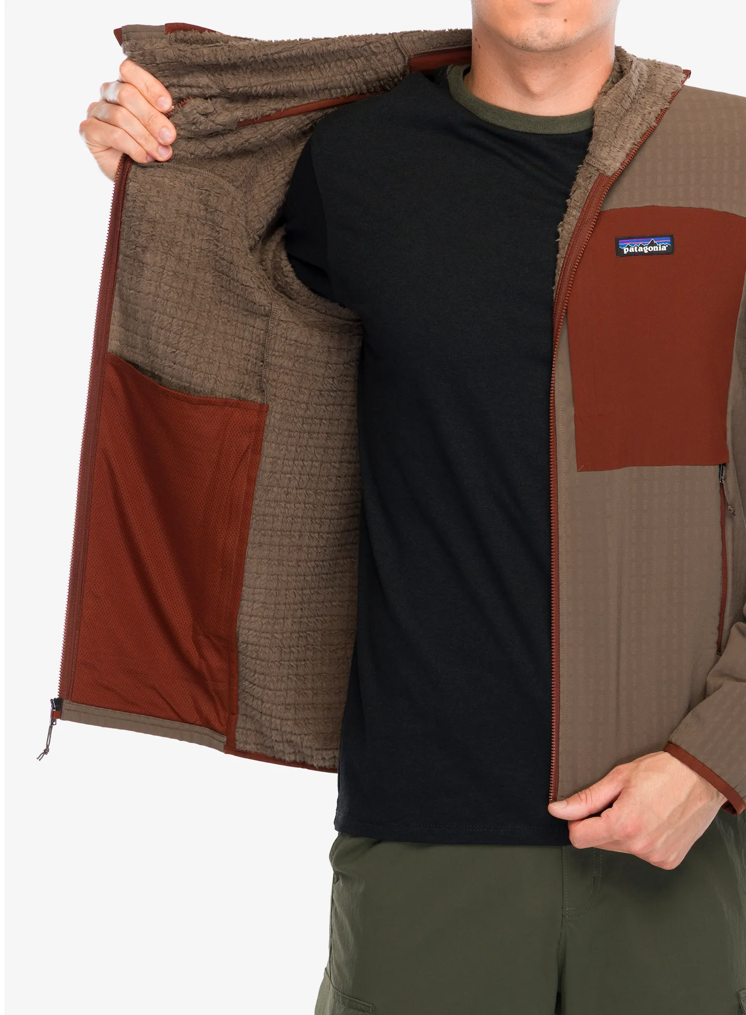 Softshell striukė Patagonia R2 TechFace Hoody - marlow brown
