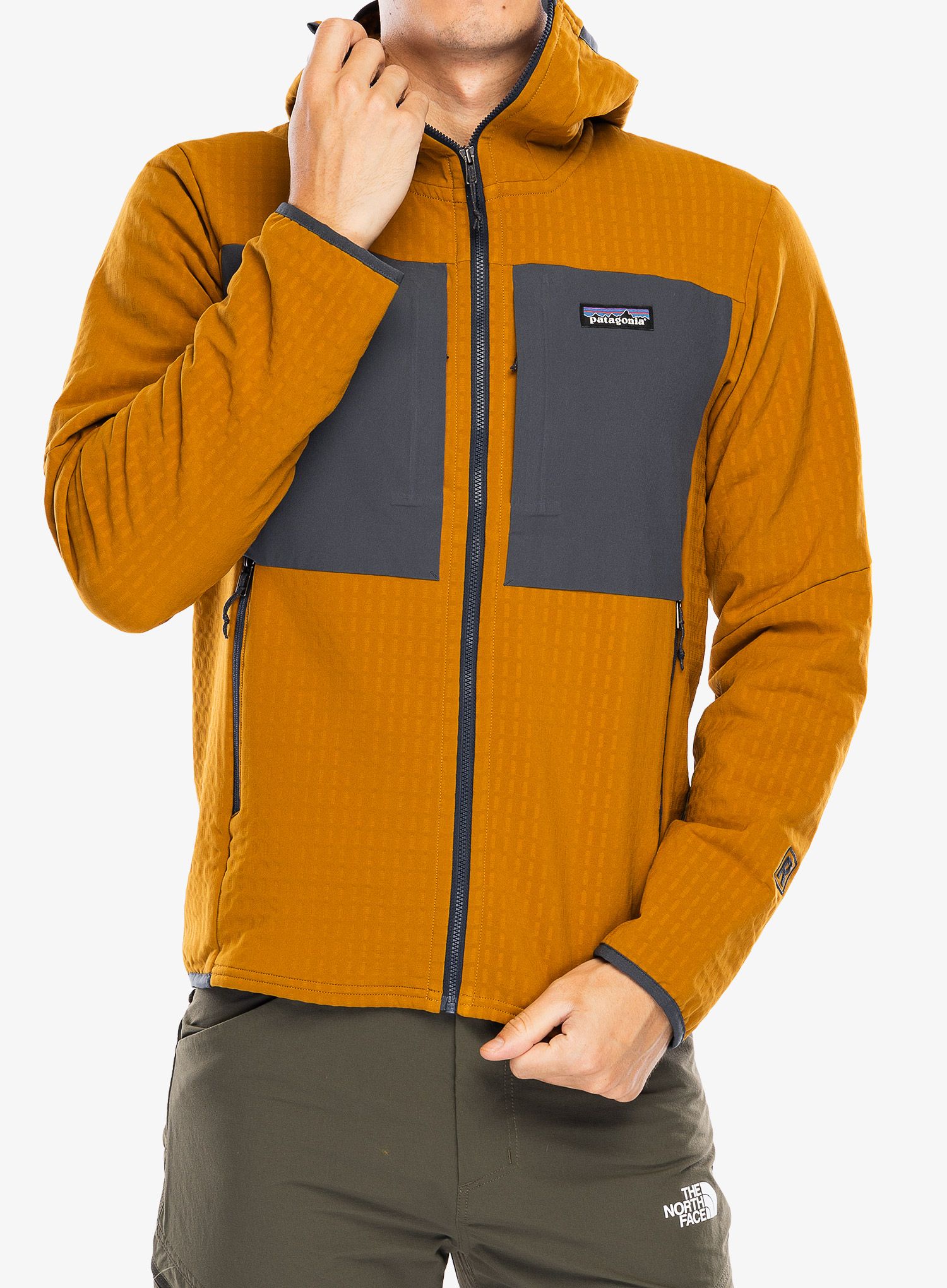 Softshell striukė Patagonia R2 TechFace Hoody - raptor brown