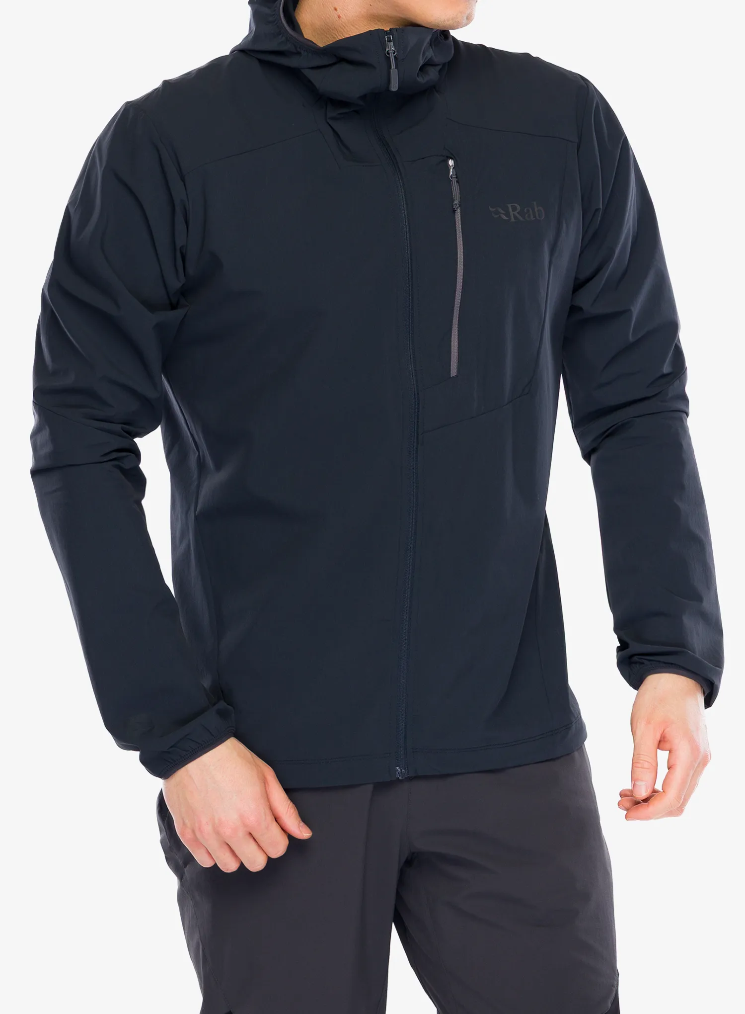 Softshell striukė Rab Borealis Alpine Hoody - beluga
