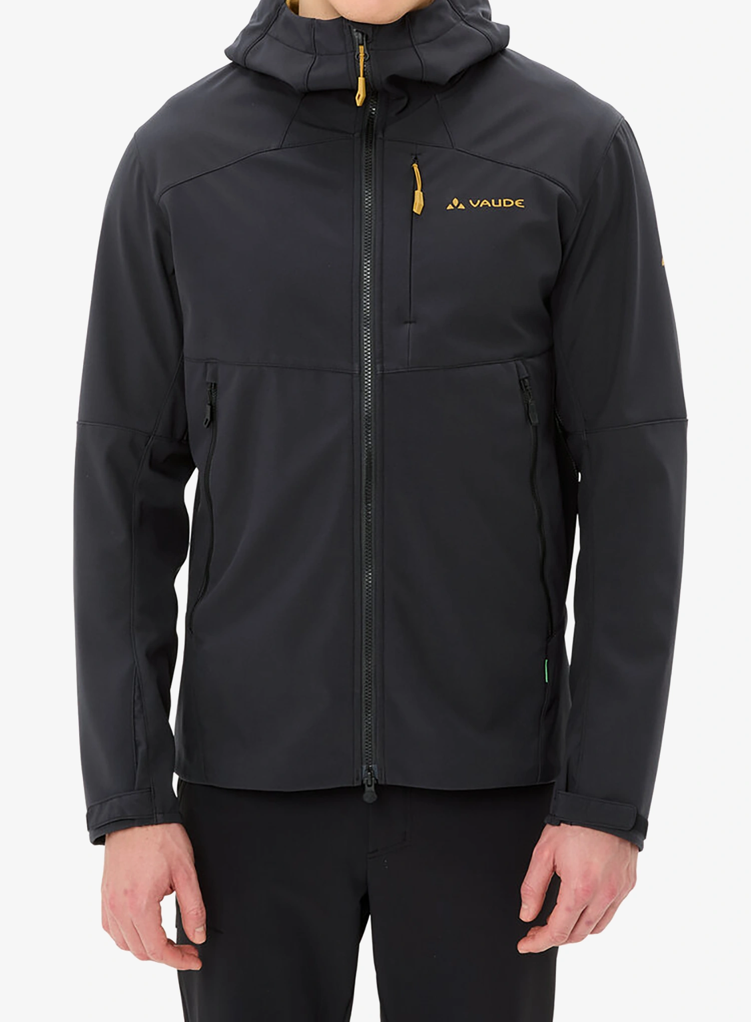 Softshell striukė Vaude Roccia Softshell Jacket II - black/savanna