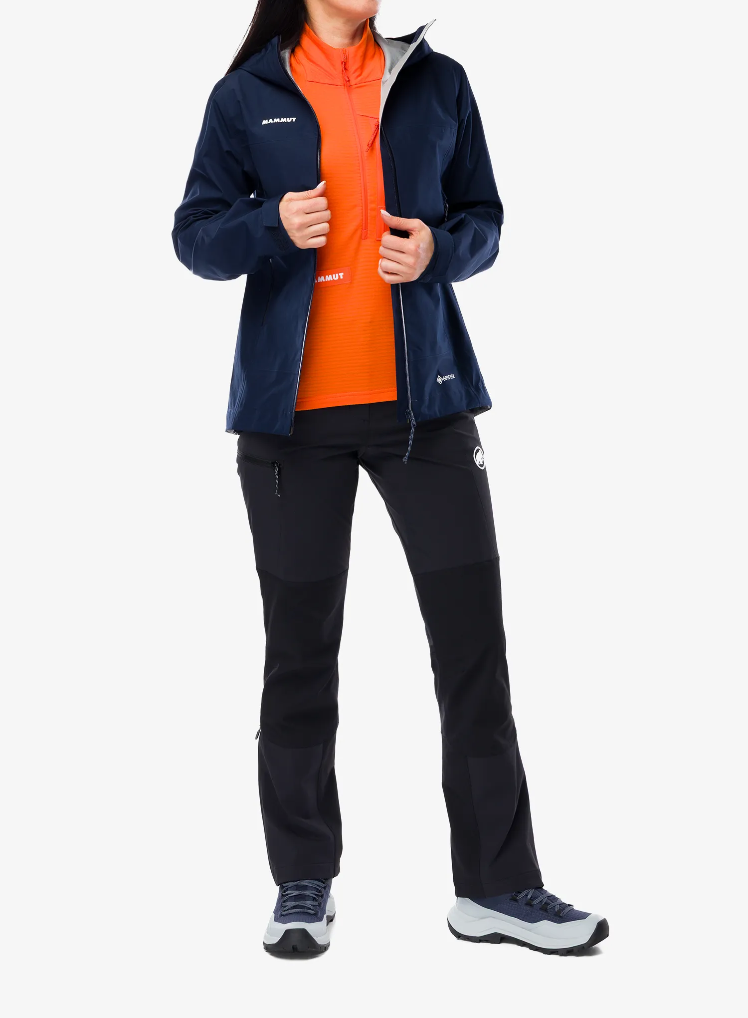 Striukė nuo lietaus moterims Mammut Crater Light HS Hooded Jacket - marine
