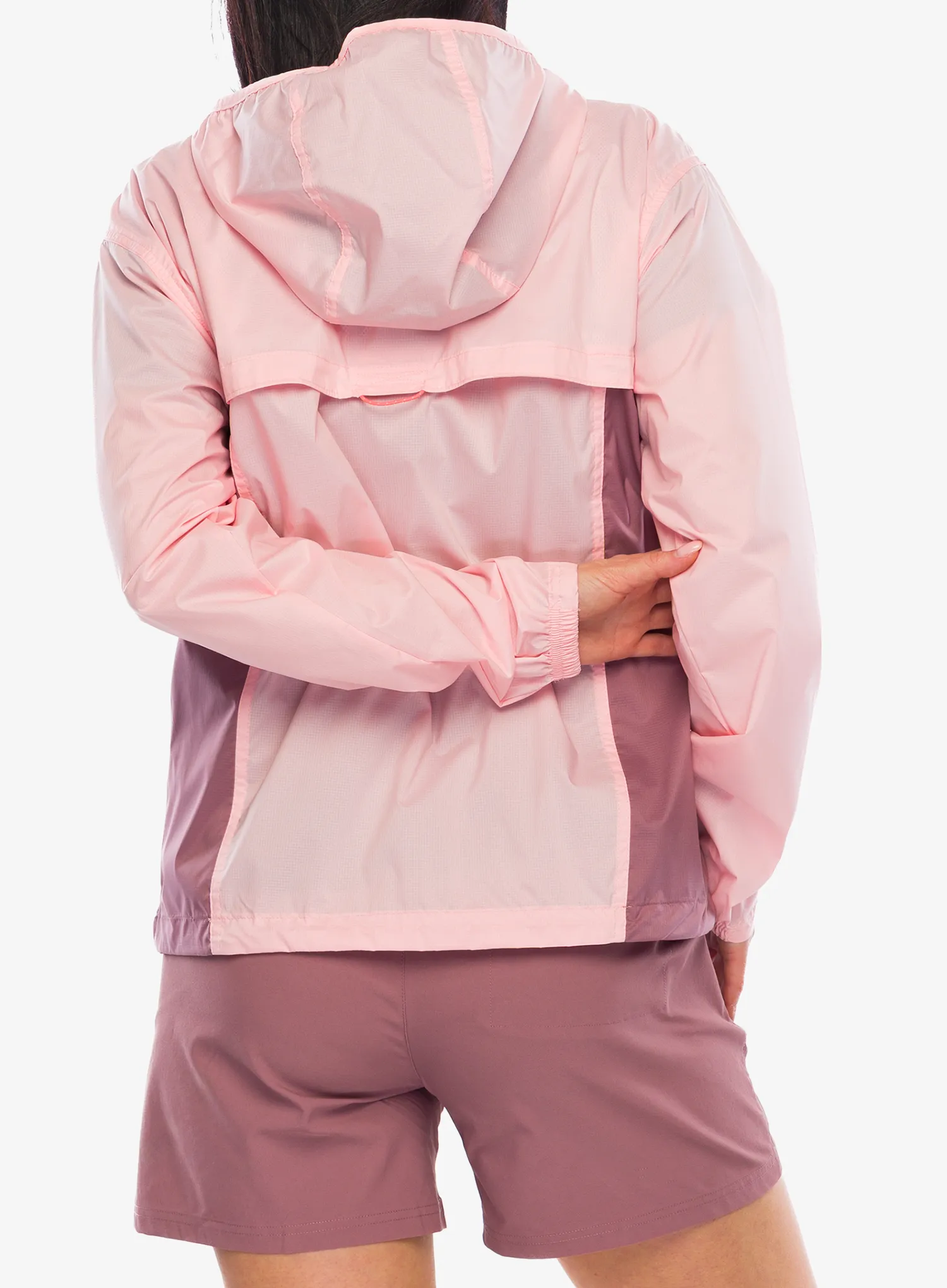 Moteriška neperpučiama striukė Columbia Crested Canyon Windbreaker - pink sand/fig
