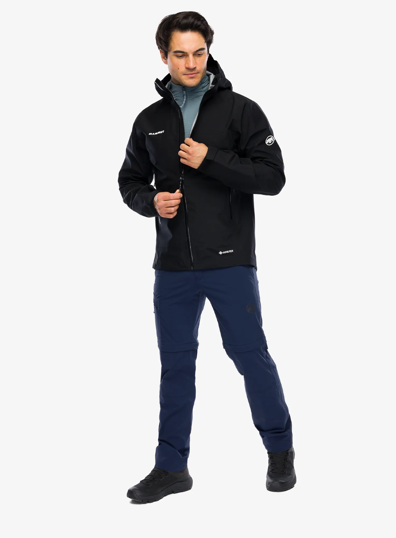 Striukė nuo lietaus Mammut Crater Light HS Hooded Jacket - black