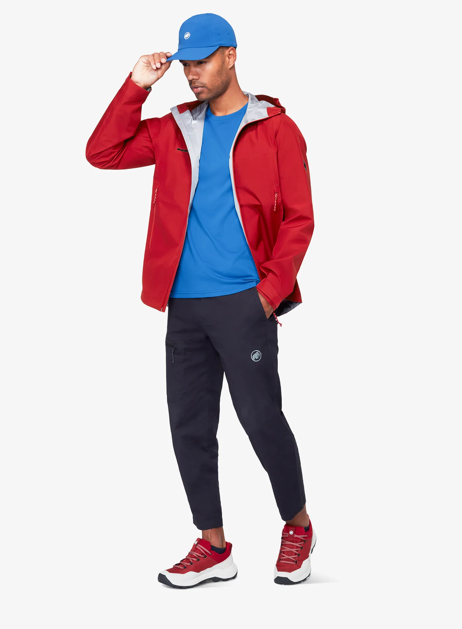 Striukė nuo lietaus Mammut Crater Light HS Hooded Jacket - dark mammut red