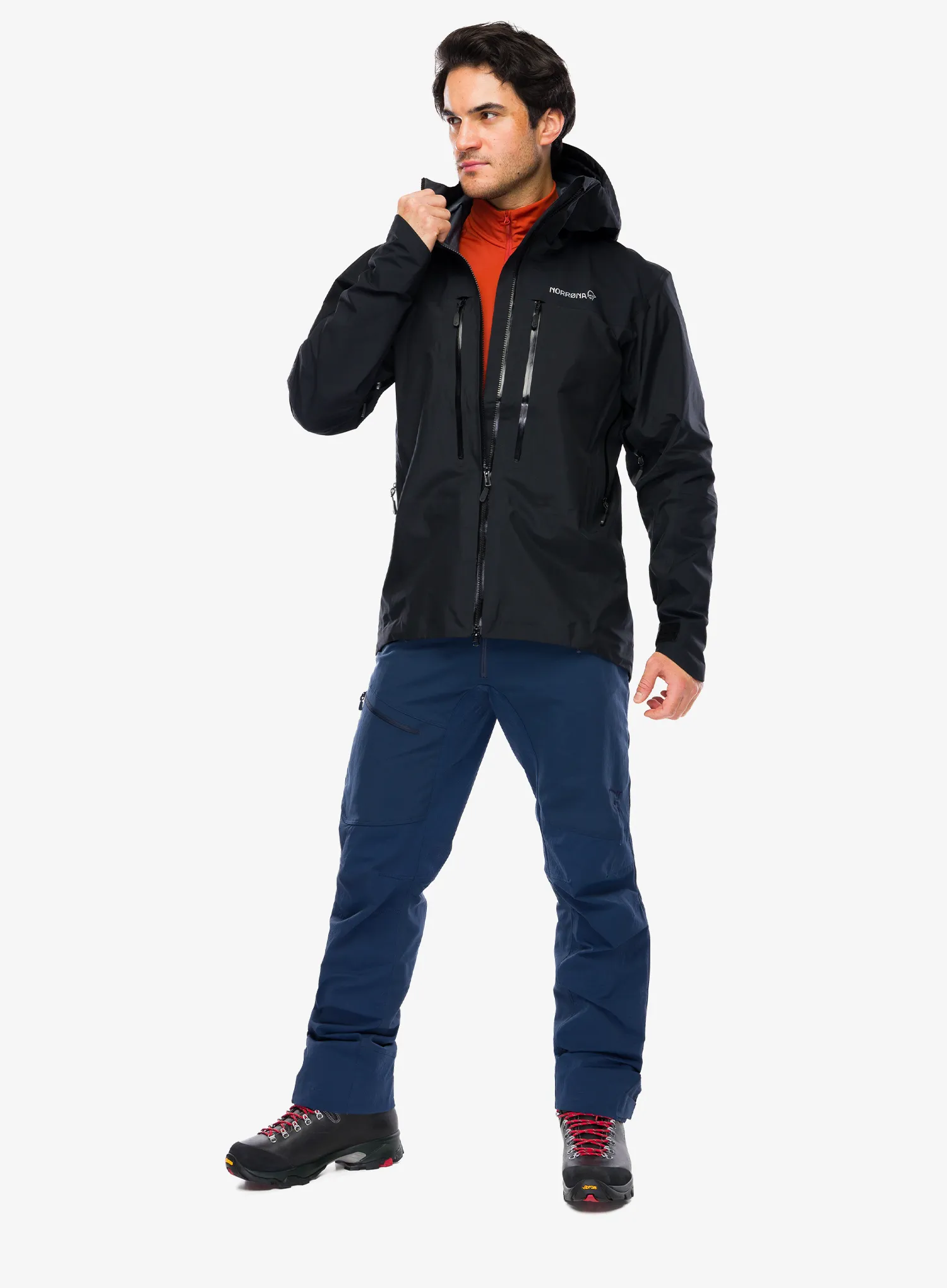 Striukė nuo lietaus Norrona Trollveggen GORE-TEX Pro Light Jacket - caviar black