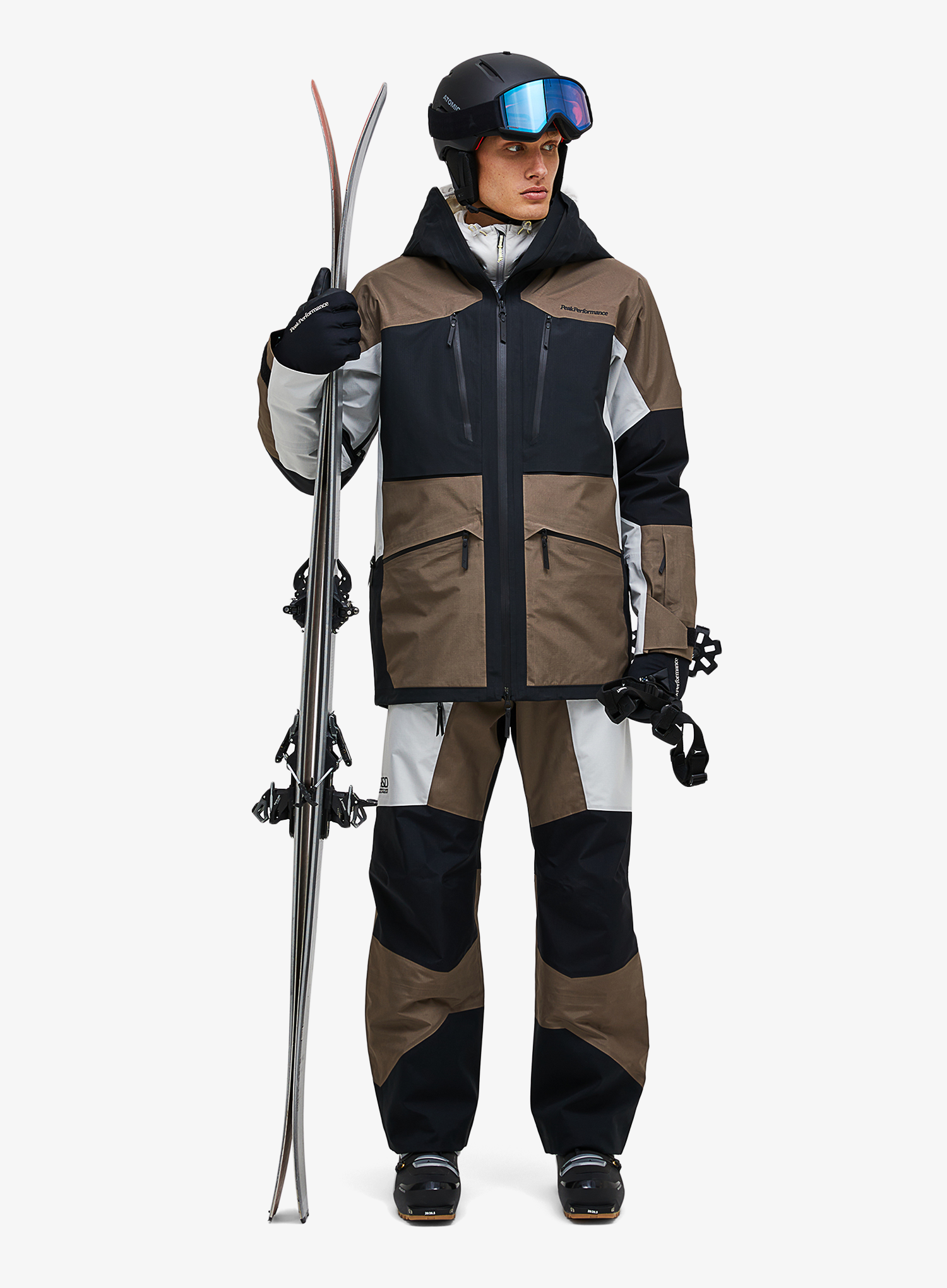 Striukė nuo lietaus Peak Performance Vertical GORE-TEX Pro 3L Shell Jacket - offblack/terrain tan