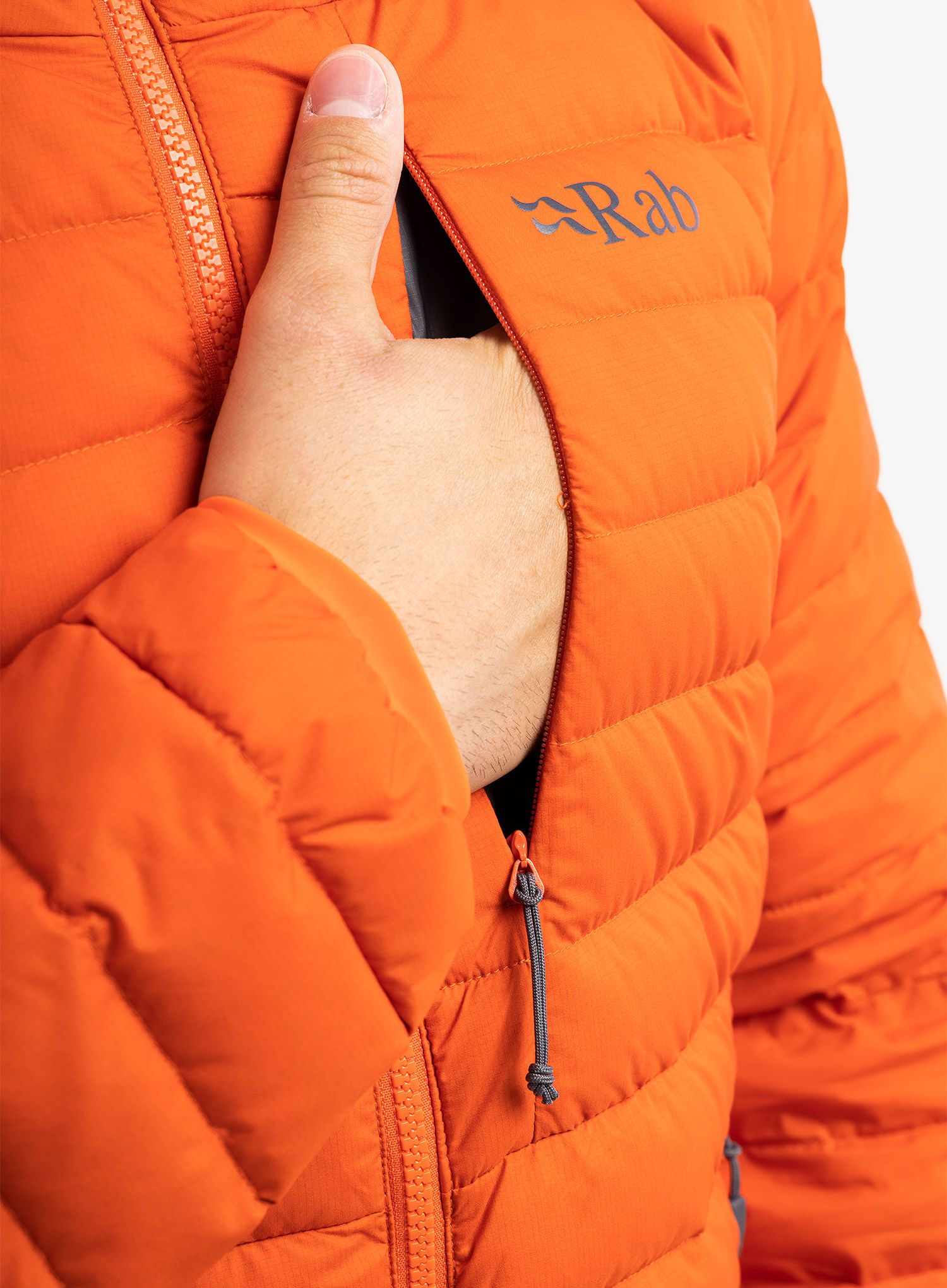 Pūkinė striukė Rab Infinity Microlight Jacket - firecracker