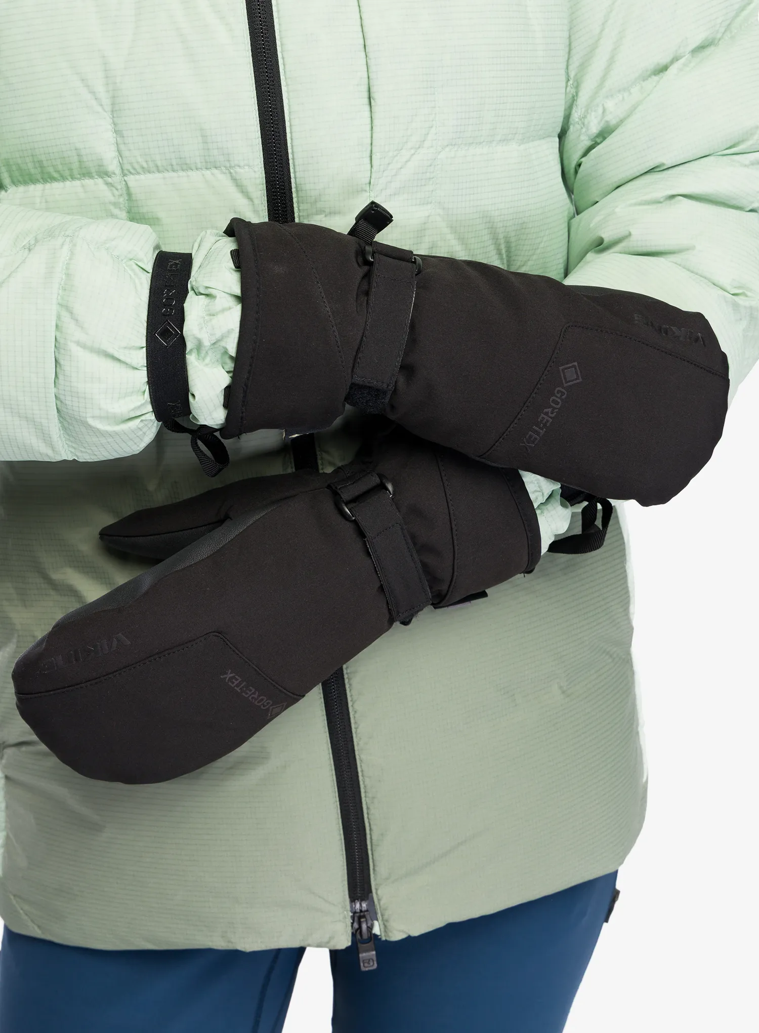 Kumštinės pirštinės moterims Viking Sherpa 2.0 GTX Mitten Ski - black