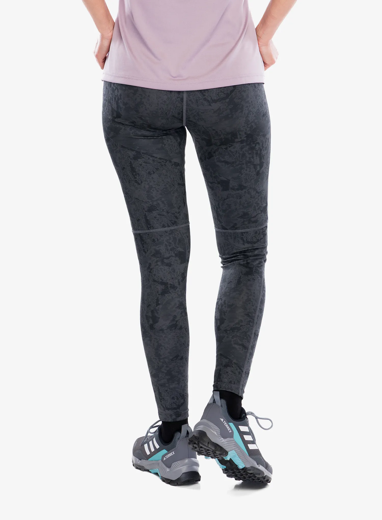Moteriškos tamprės adidas TERREX Multi All Over Printed Tight - grey five