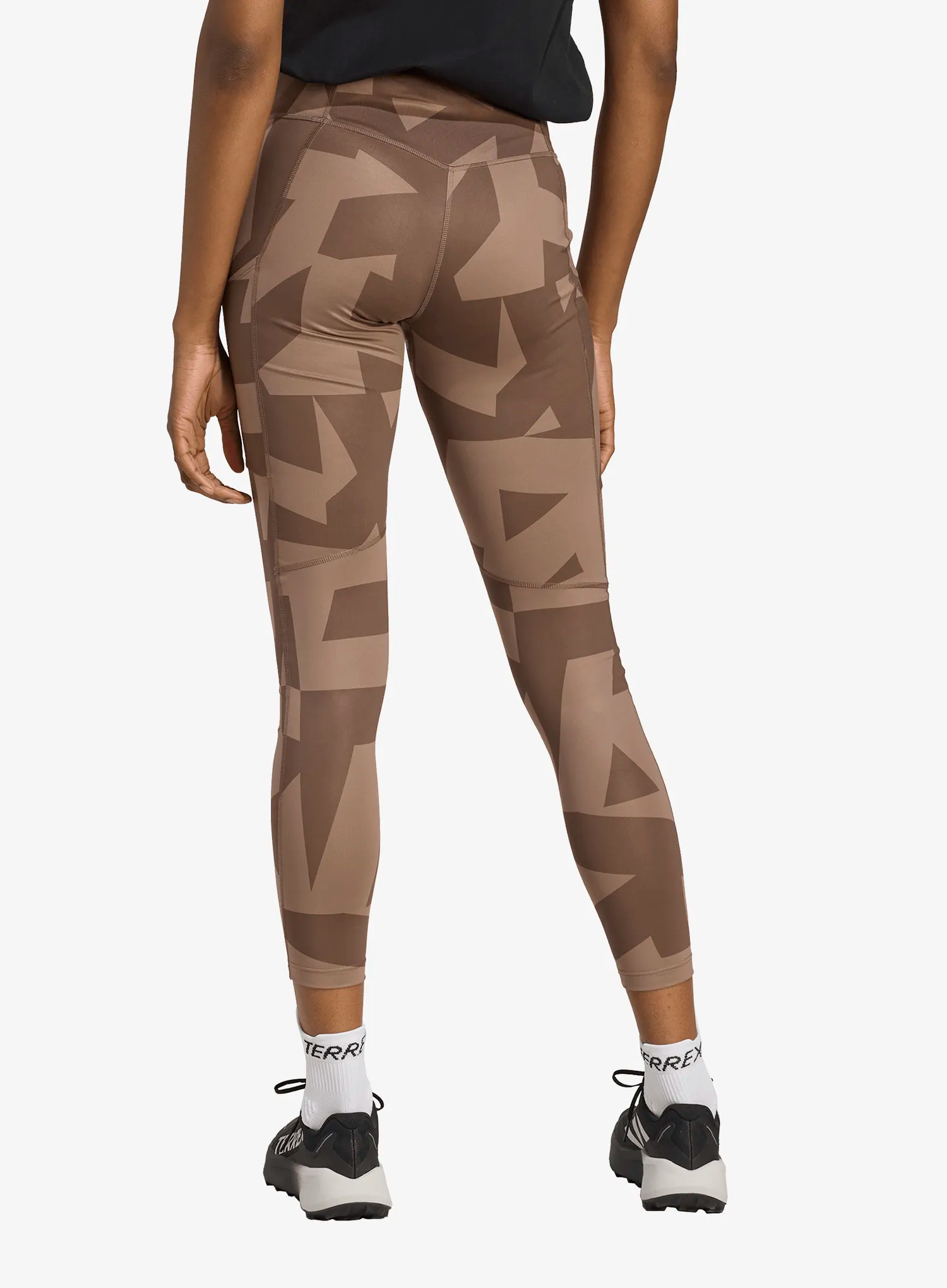 Moteriškos tamprės adidas TERREX Multi Leggings Printed - trace brown/earth strata
