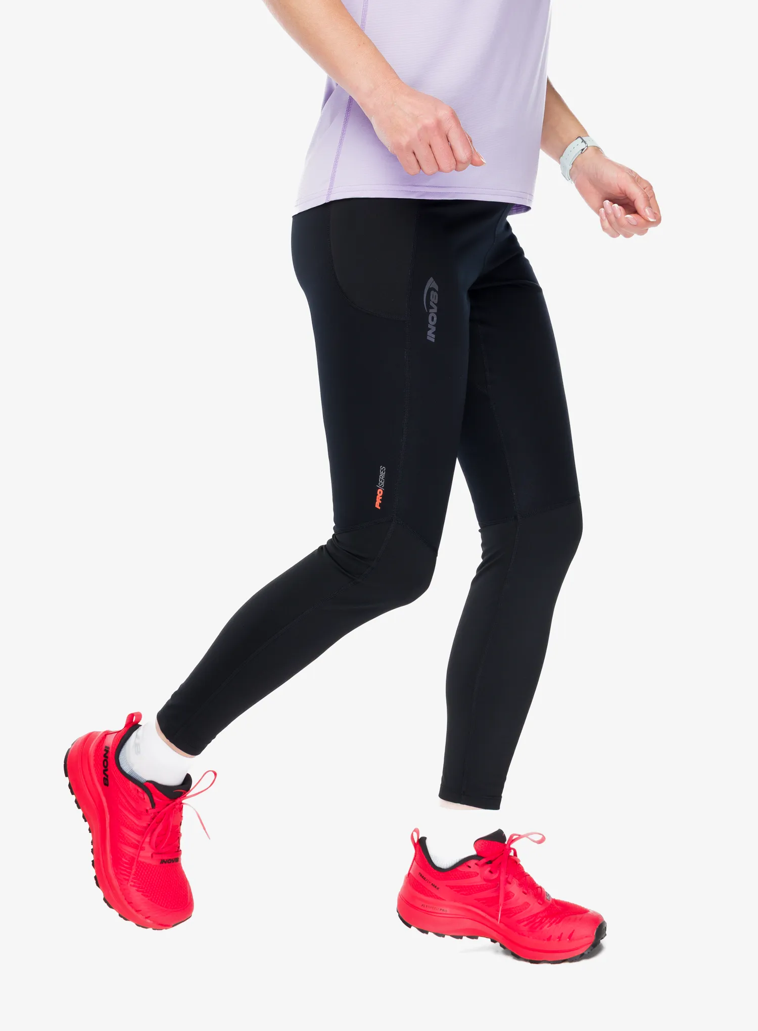 Moteriškos tamprės bėgimui Inov-8 Active Pro Tight - black/black