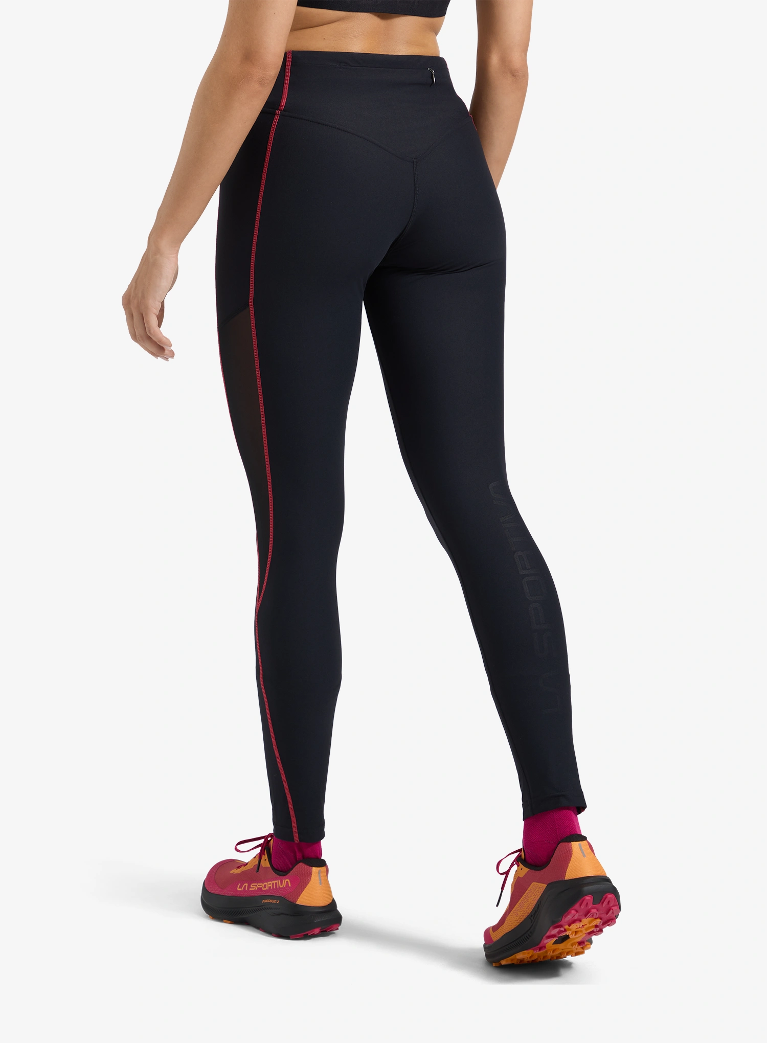 Moteriškos tamprės bėgimui La Sportiva Triumph Tight Pant - black/hibiscus