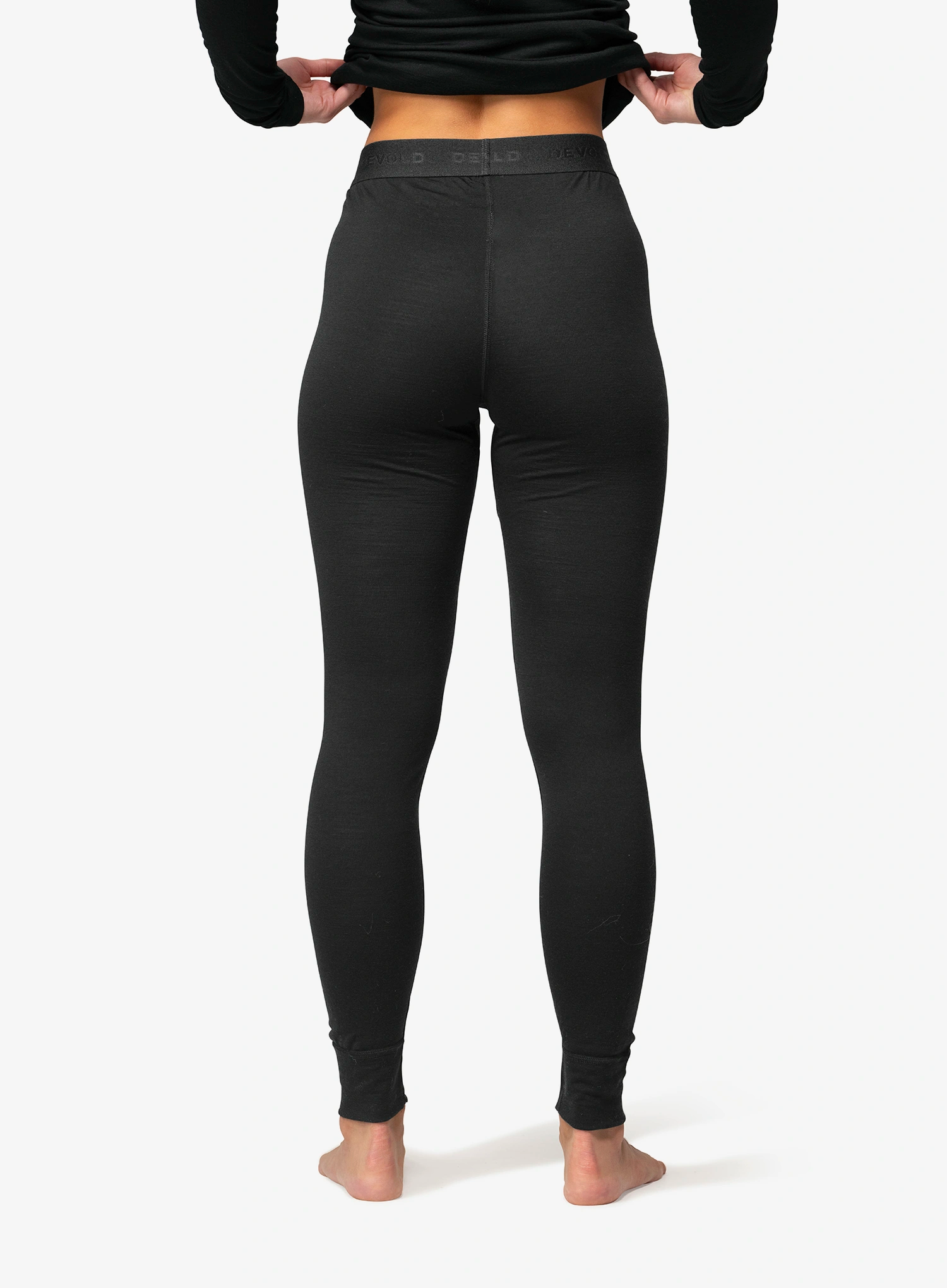 Moteriškos termo tamprės Devold Breeze Merino 150 Longs - black