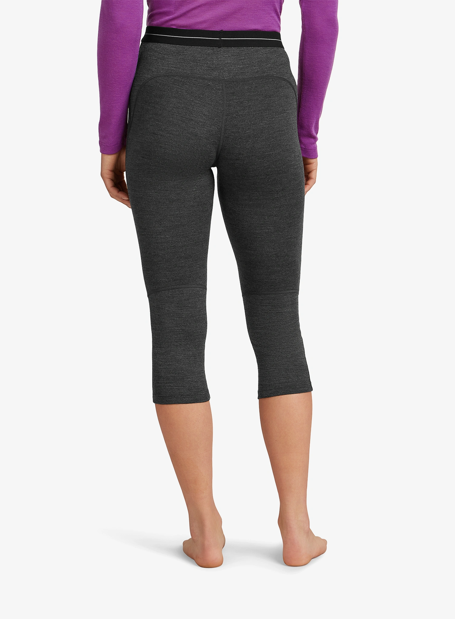 Moteriškos termo tamprės Icebreaker Merino 260 ZoneKnit 3/4 Leggings - jet hthr