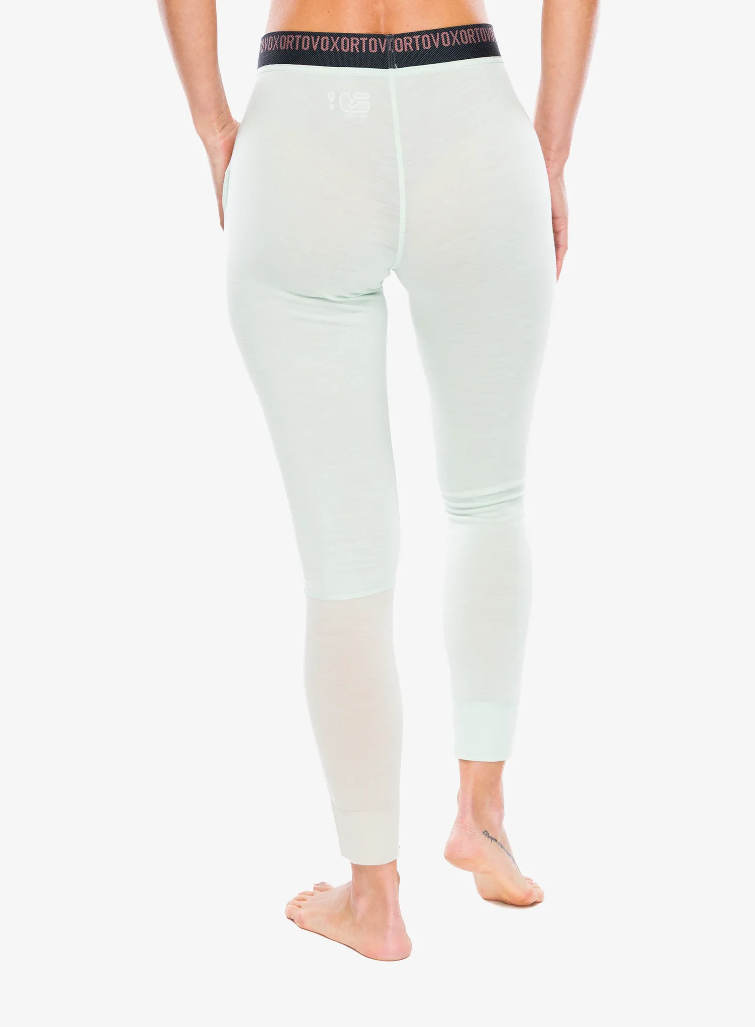 Moteriškos termo tamprės Ortovox 185 Rock N Wool Long Pants - green acid