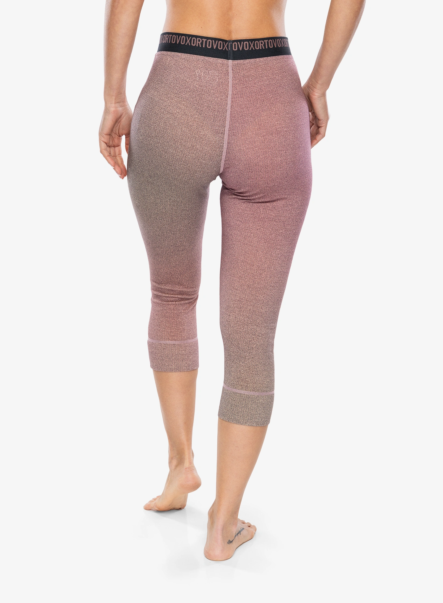 Moteriškos termo tamprės Ortovox 185 Rock'N'Wool Print SP - aop dawn rose