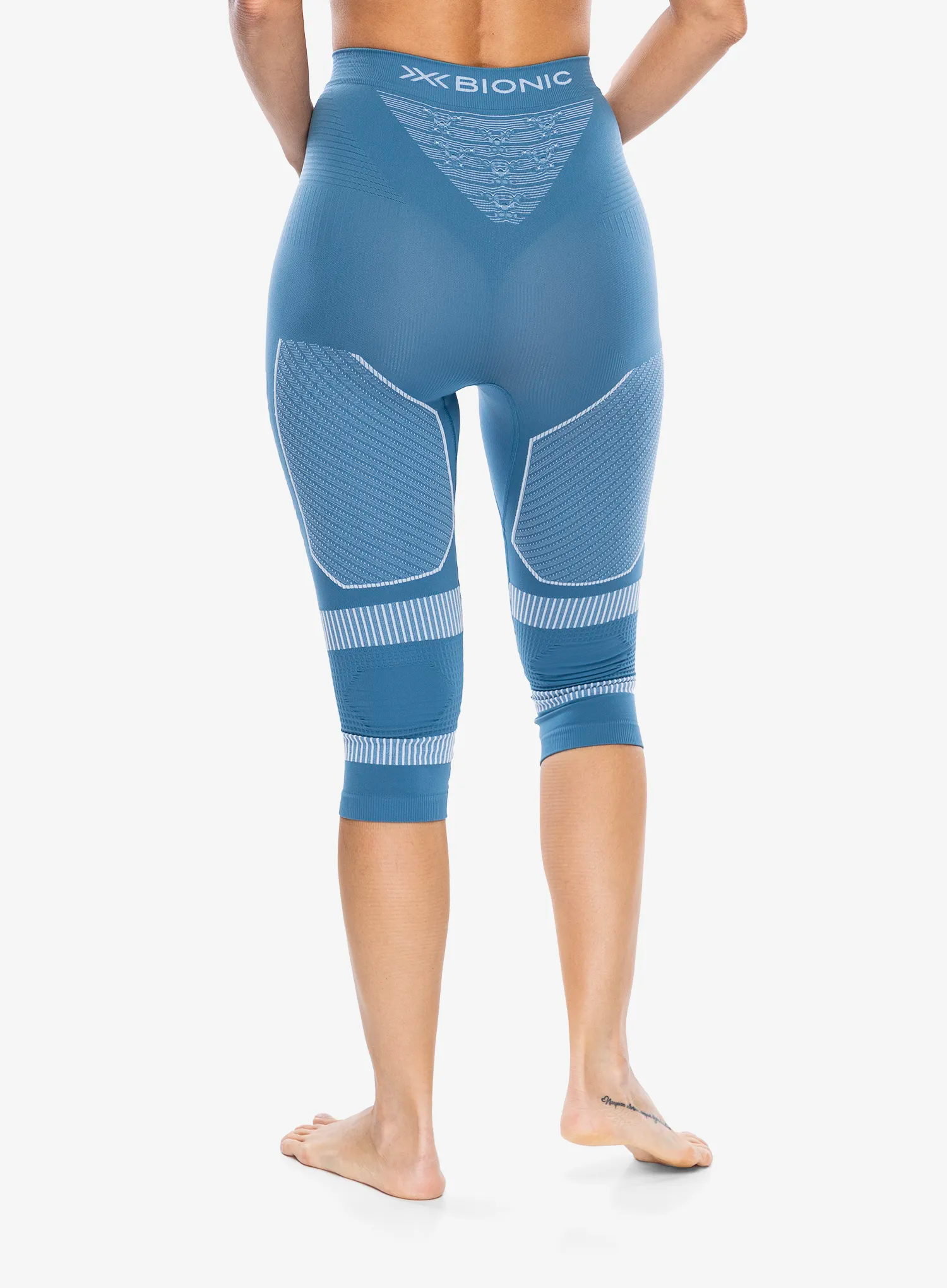 Moteriškos termo tamprės X-Bionic Energy Accumulator Light Pants 3/4 - blue/arctic white