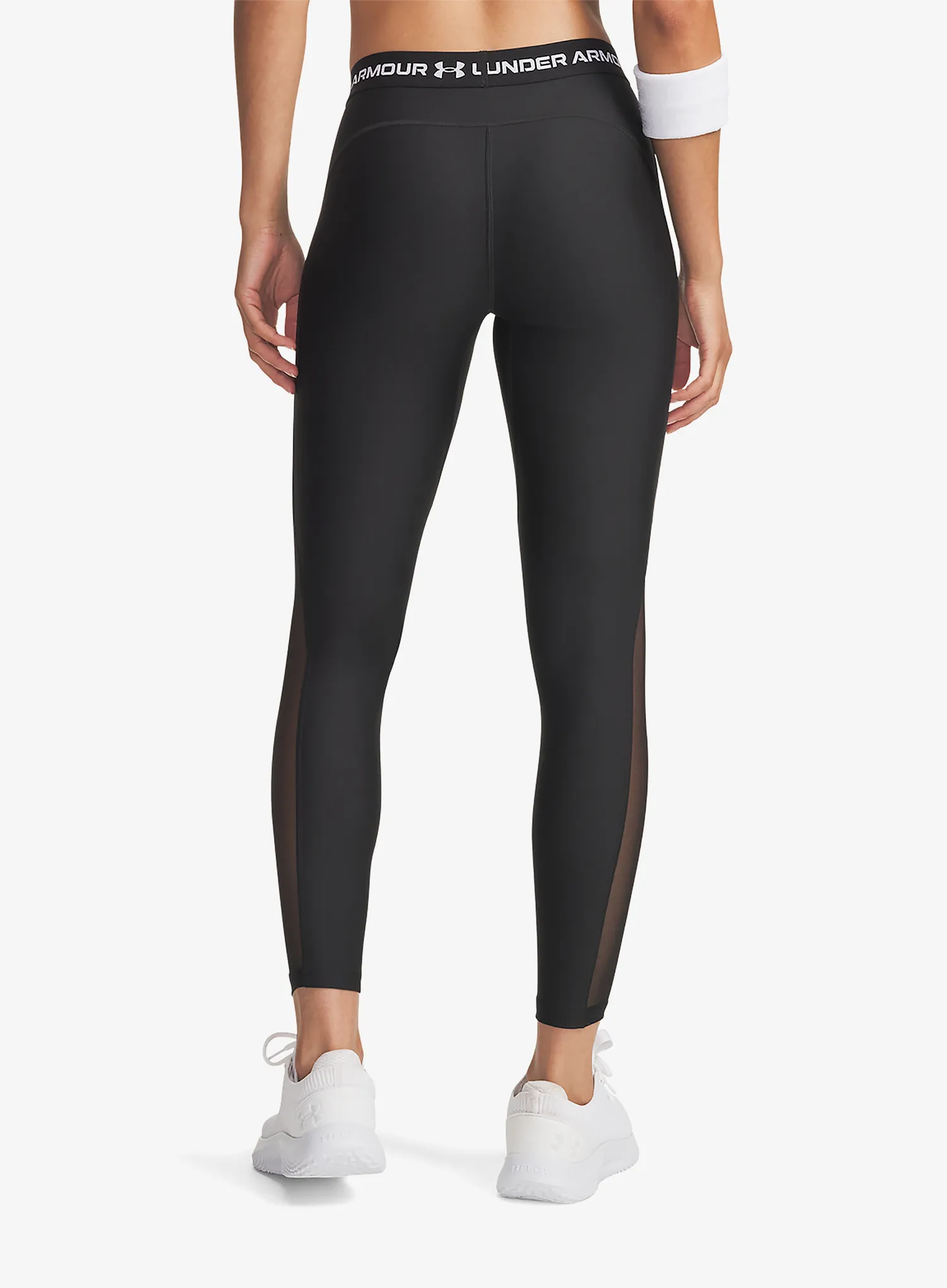 Moteriškos treniruočių tamprės Under Armour Heatgear Mesh Legging - ultimate black/white
