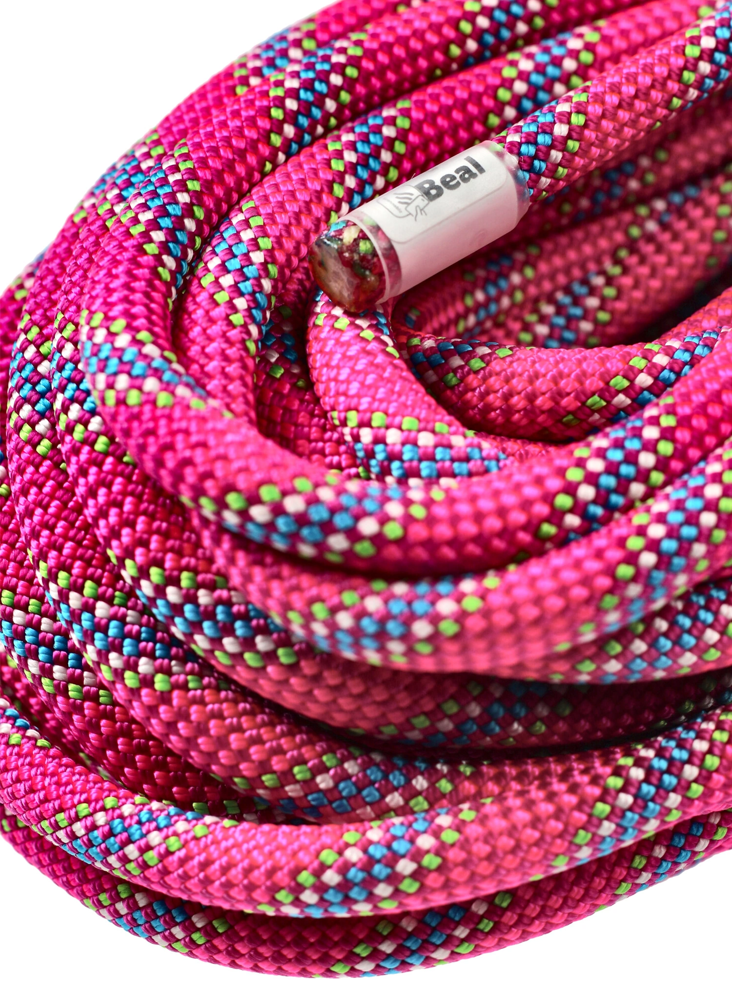 Dinaminė virvė Beal Tiger Unicore 10 mm x 50 m Dry Cover - fuchsia
